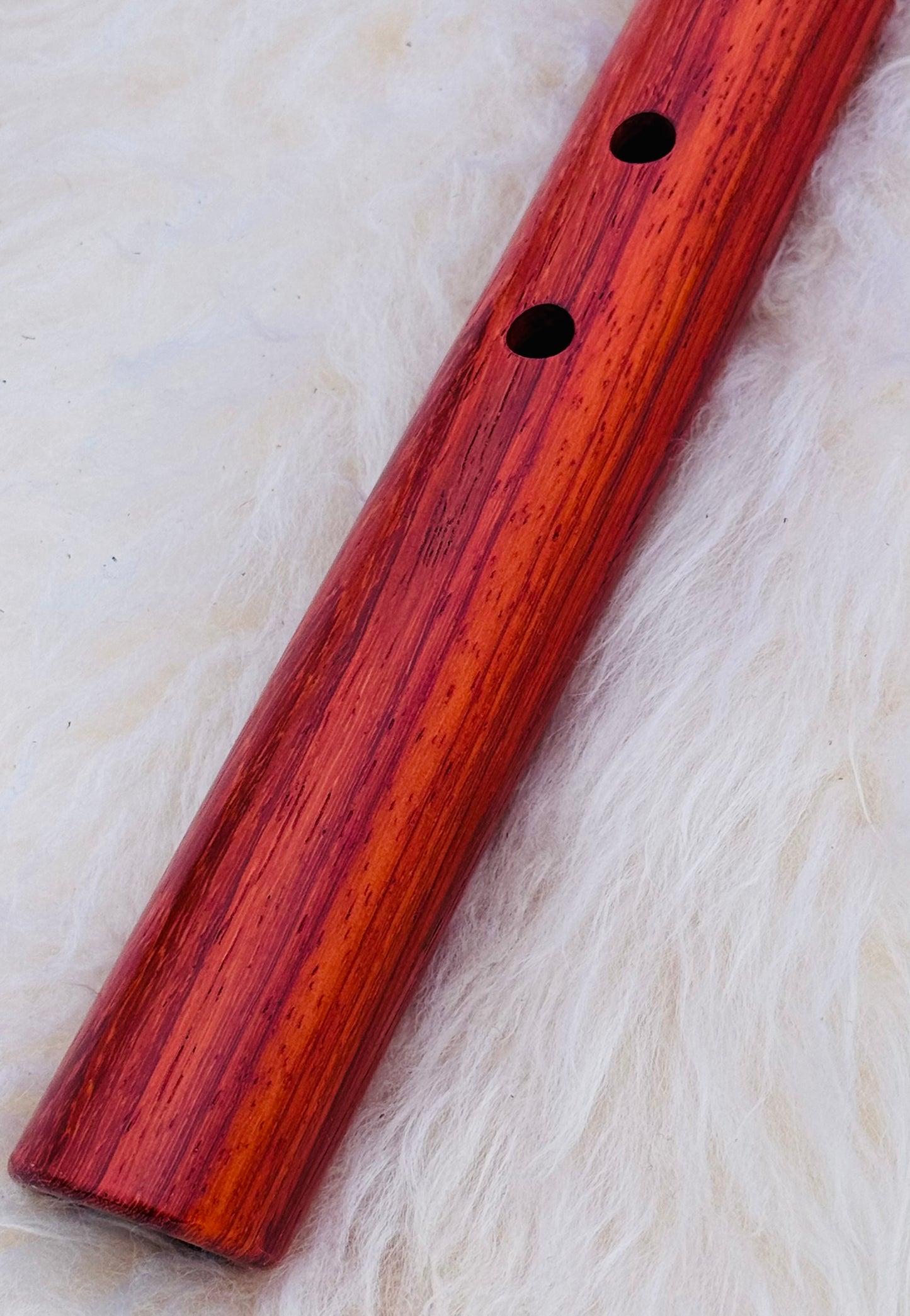 Native American style flute Red padouk F# 432Hz