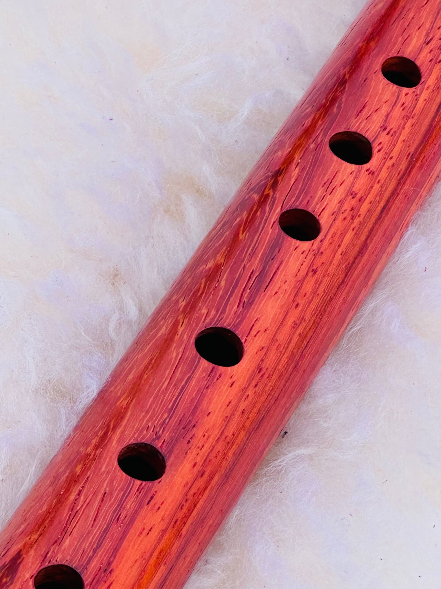 Native American style flute Red padouk F# 432Hz