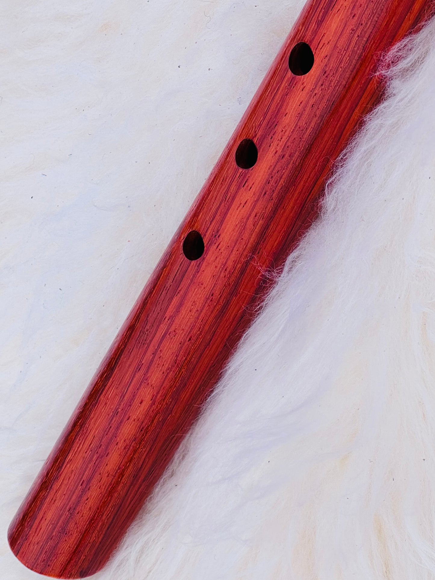 Native American style flute Red padouk F# 432Hz