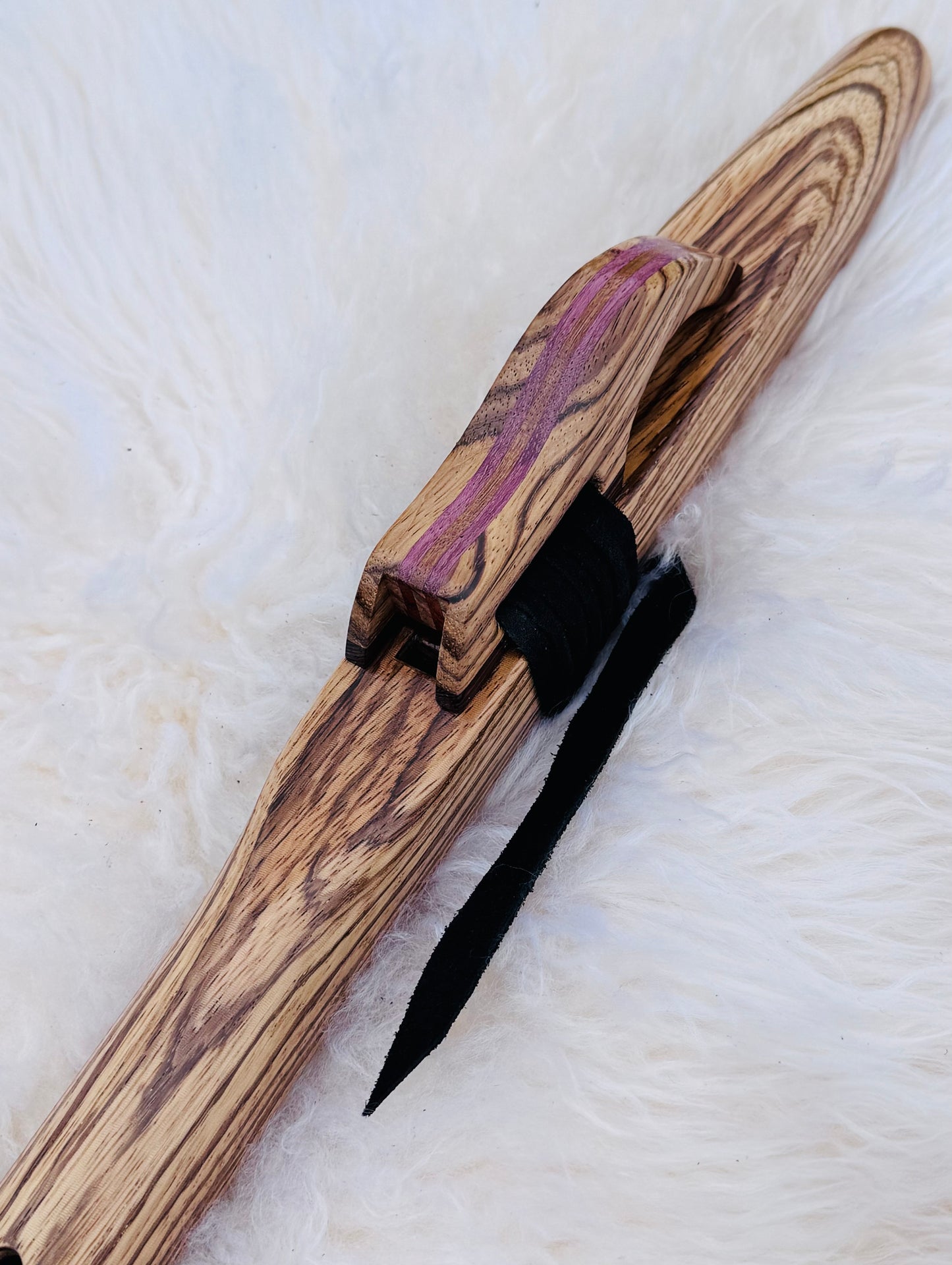 Native American style flute Zebrano F# 440Hz