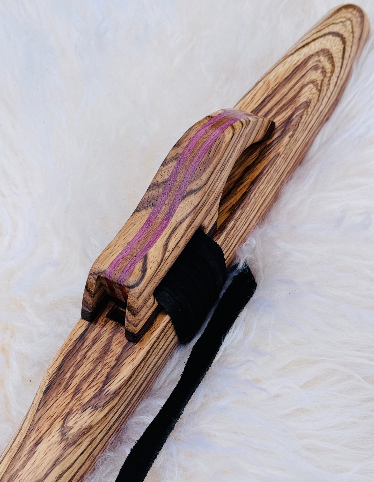 Native American style flute Zebrano F# 440Hz