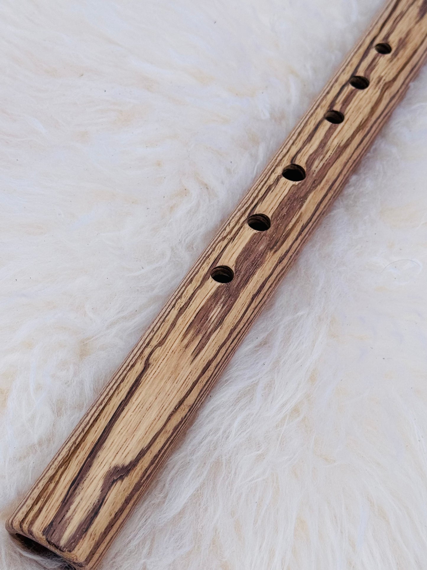 Native American style flute Zebrano F# 440Hz