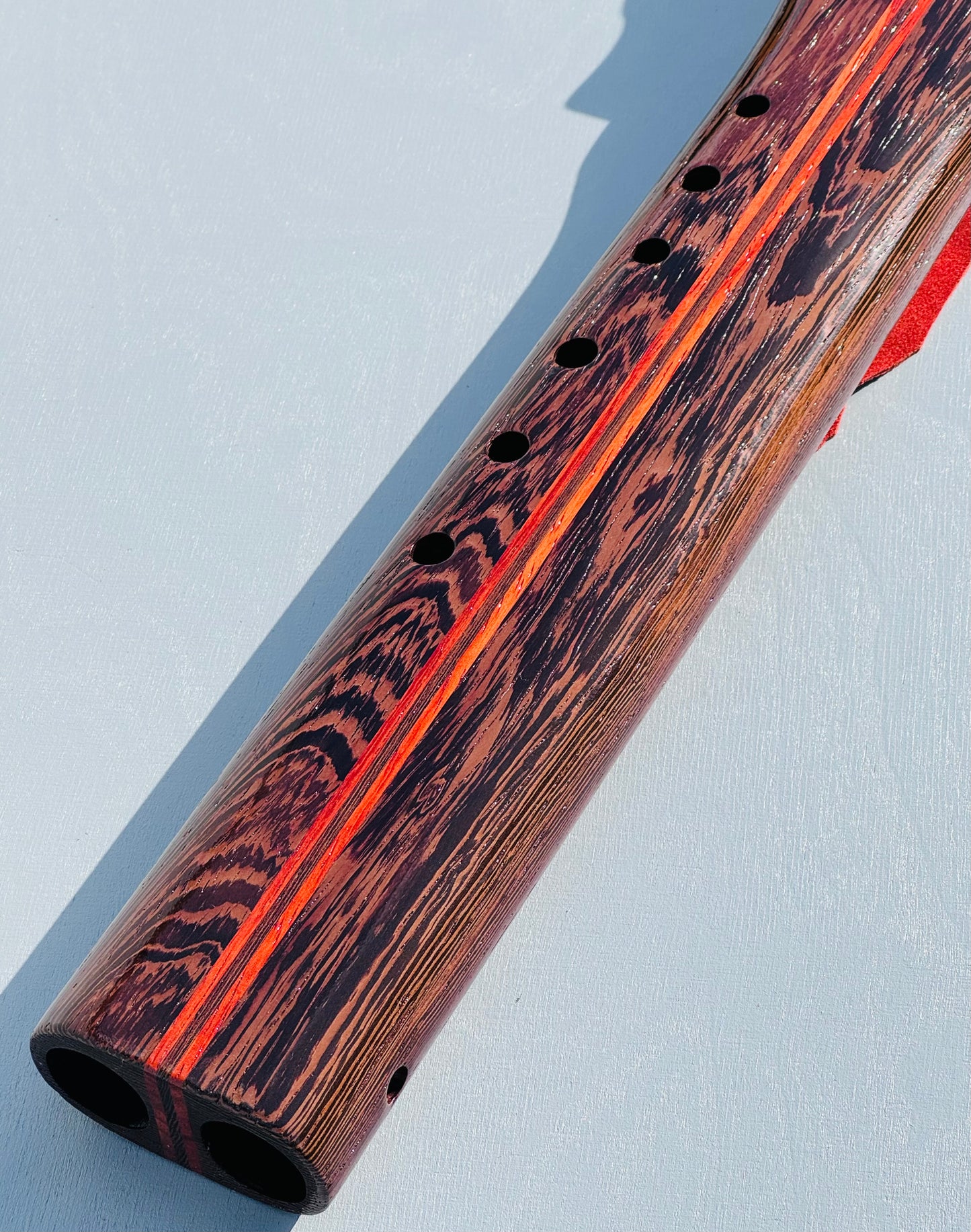 Native American style double flute Wenge G 440Hz