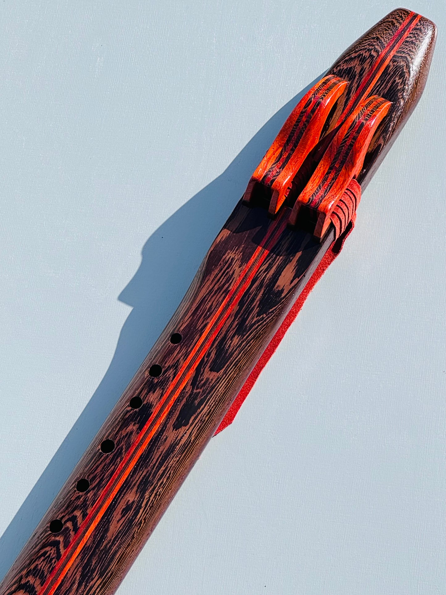 Native American style double flute Wenge G 440Hz