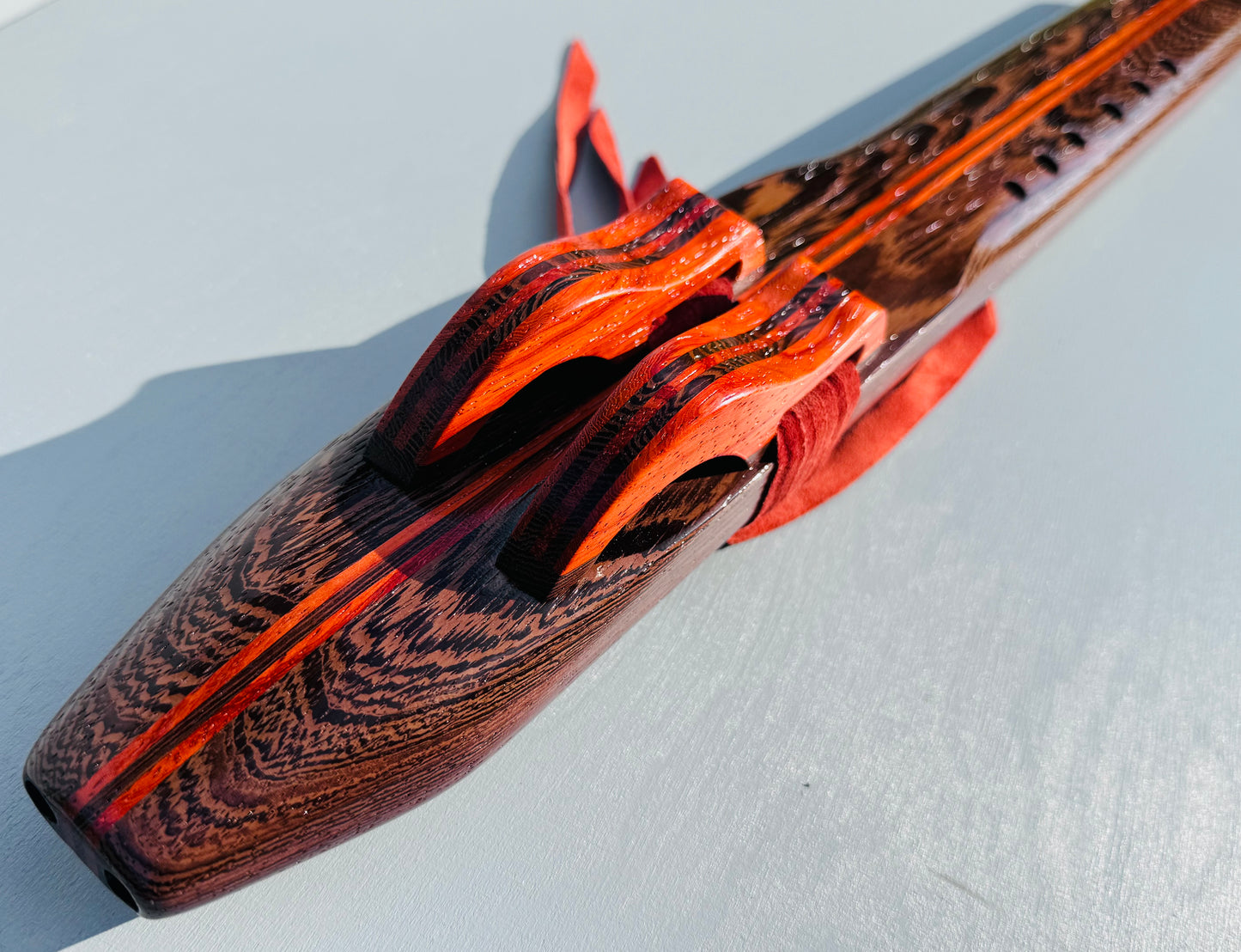 Native American style double flute Wenge G 440Hz