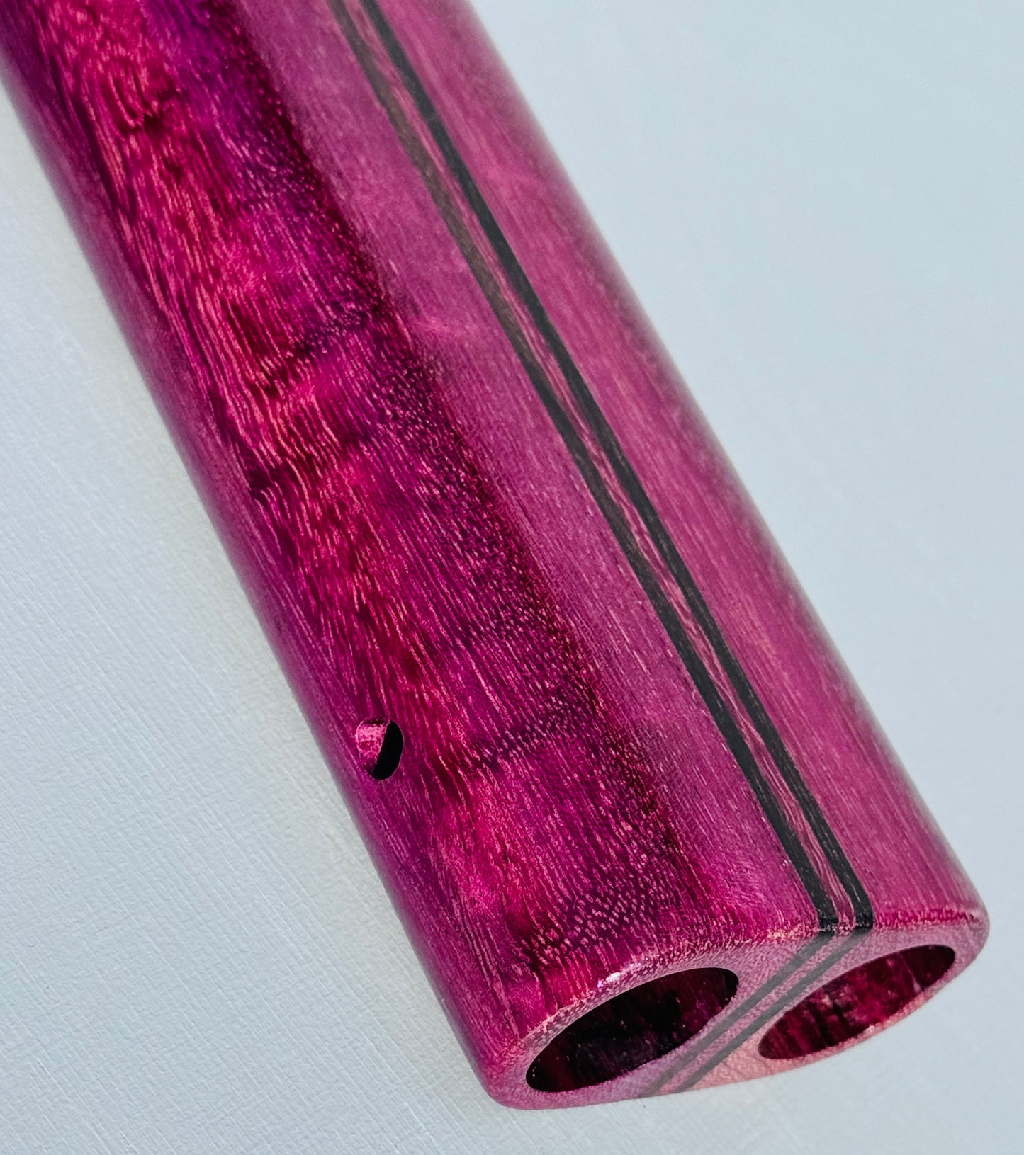 Native American style double flute Purple heart G 432Hz