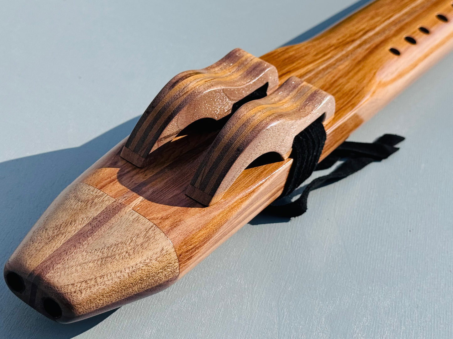 Native American style double flute Aromatic cedar&walnut G 432Hz
