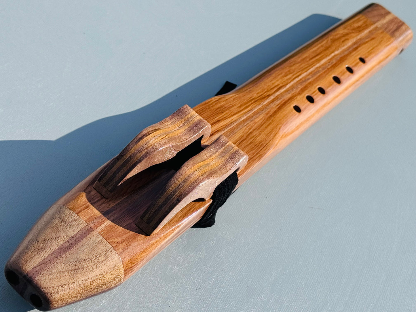 Native American style double flute Aromatic cedar&walnut G 432Hz