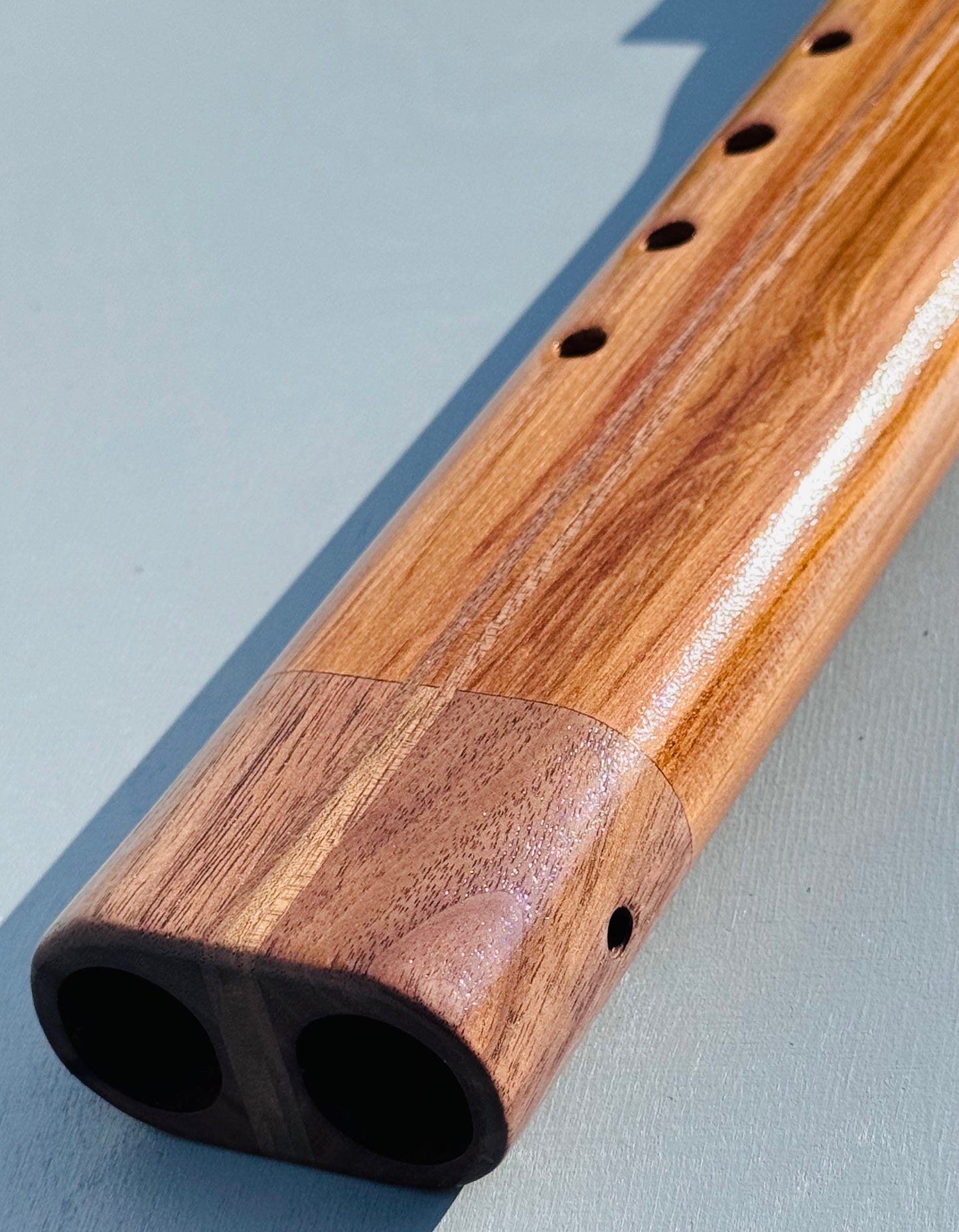 Native American style double flute Aromatic cedar&walnut G 432Hz