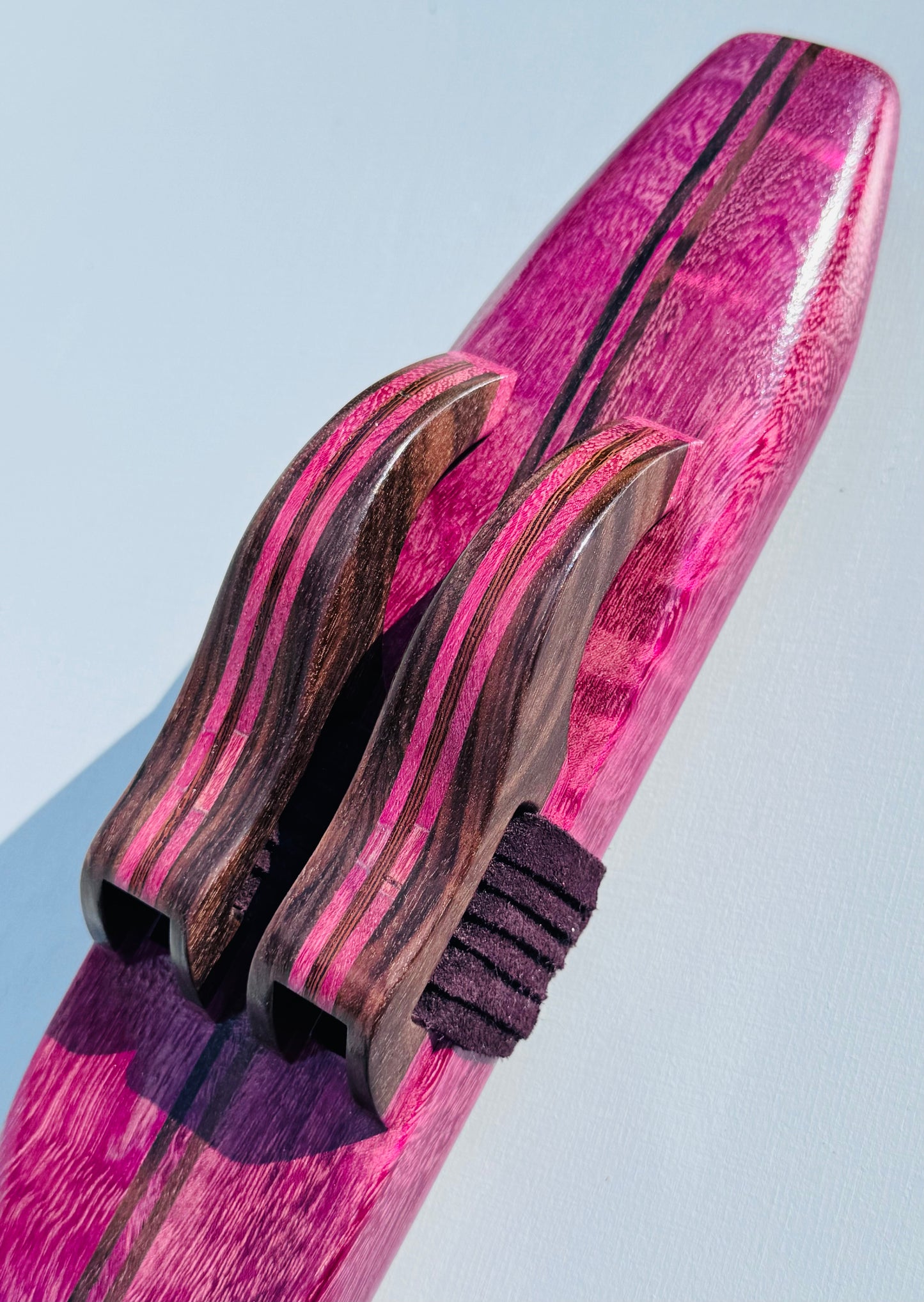 Native American style double flute Purple heart A 432Hz