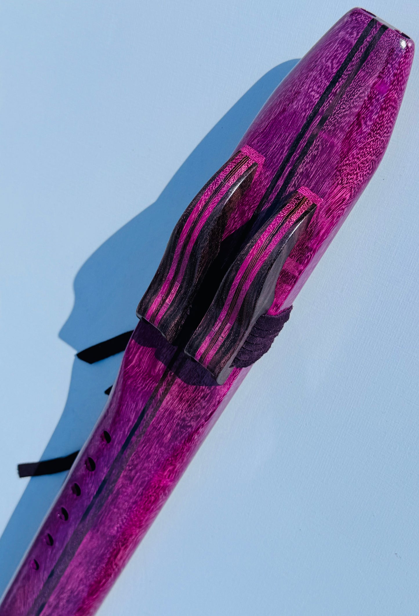 Native American style double flute Purple heart A 432Hz