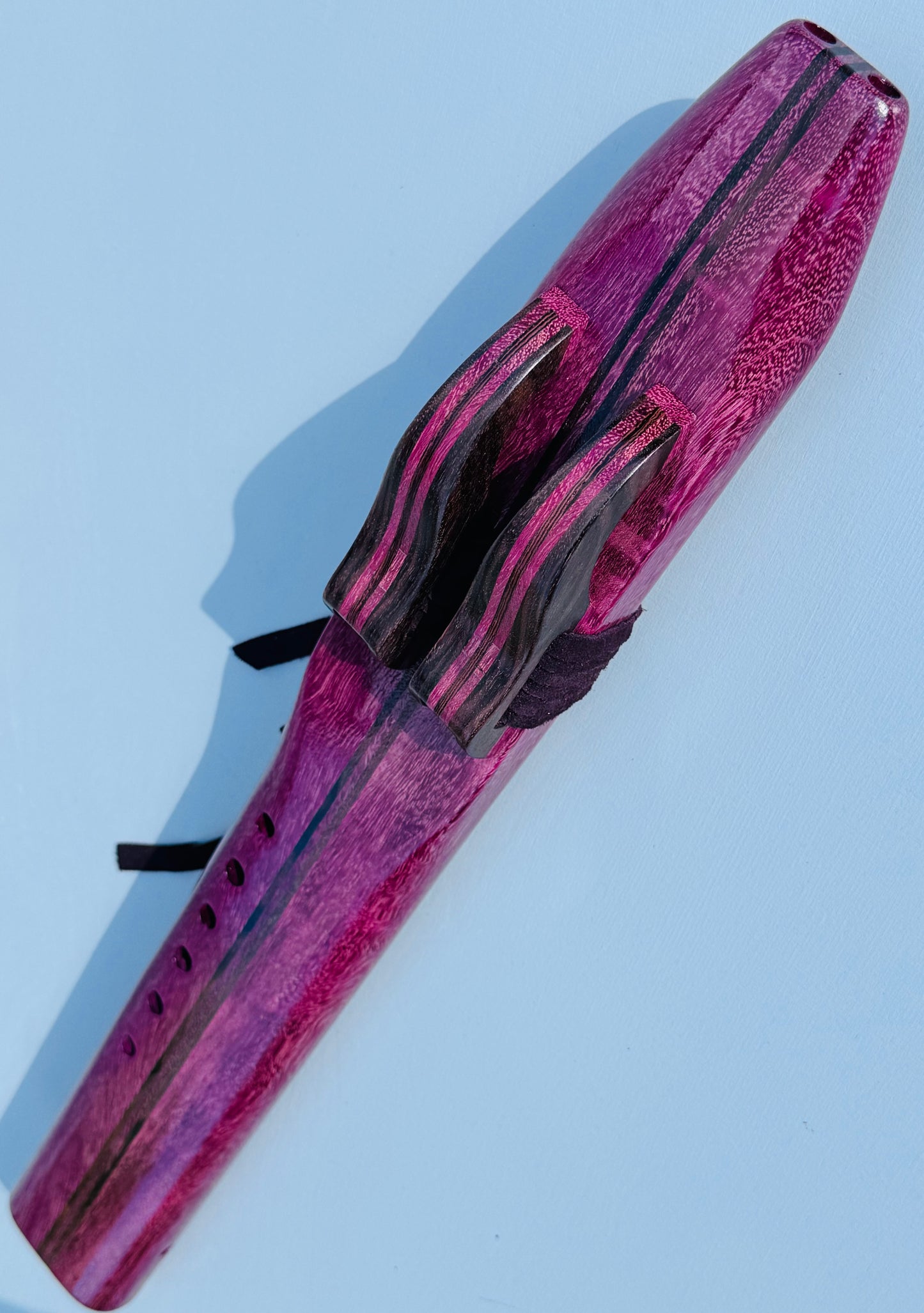 Native American style double flute Purple heart A 432Hz