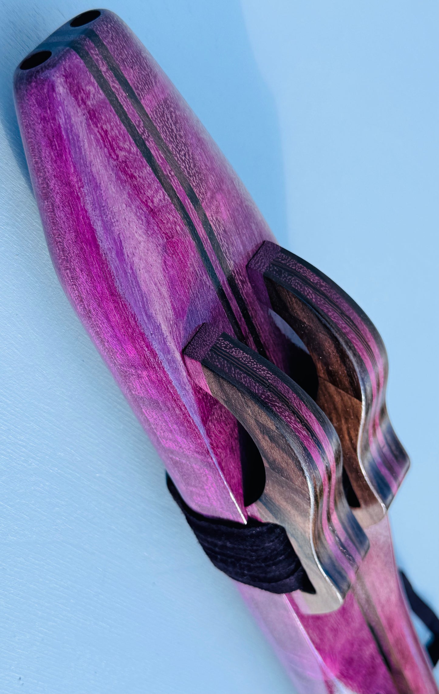 Native American style double flute Purple heart A 432Hz