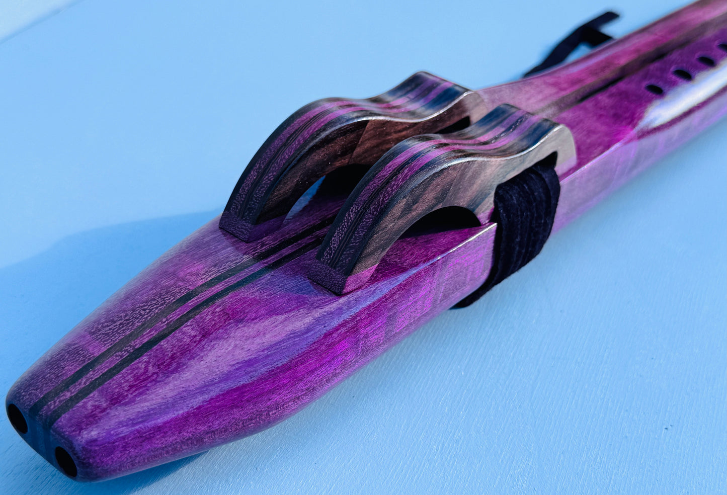 Native American style double flute Purple heart A 432Hz