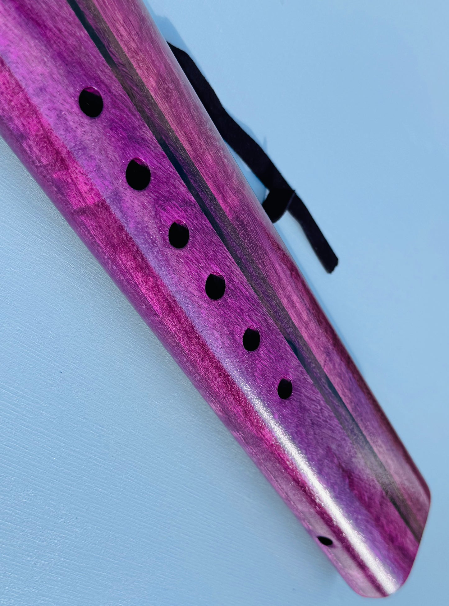 Native American style double flute Purple heart A 432Hz
