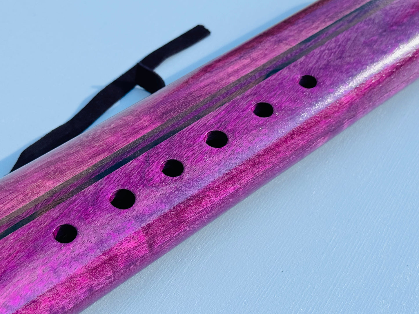 Native American style double flute Purple heart A 432Hz