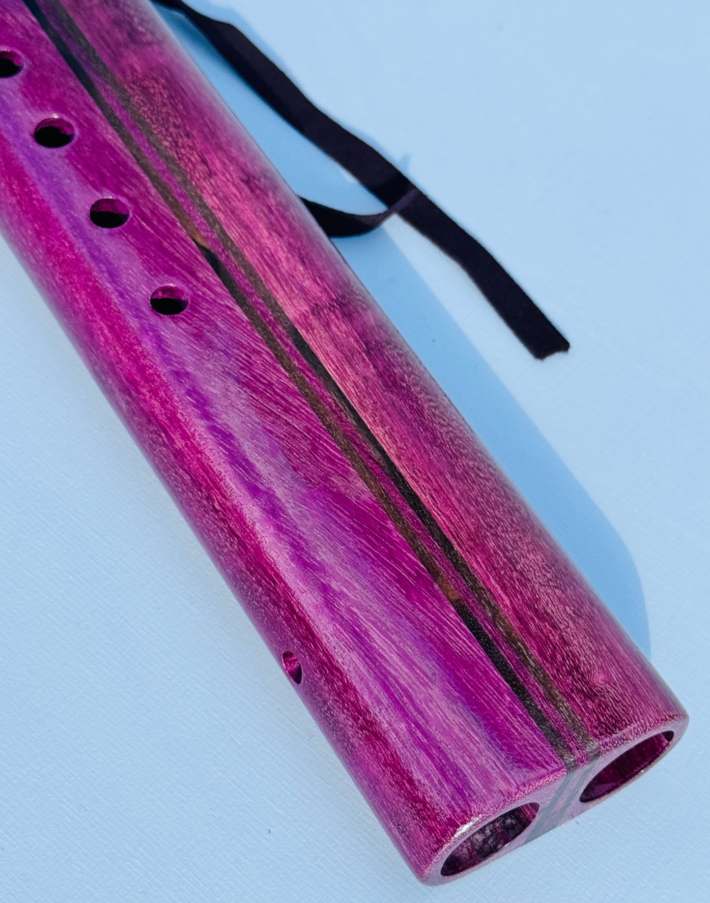 Native American style double flute Purple heart A 432Hz