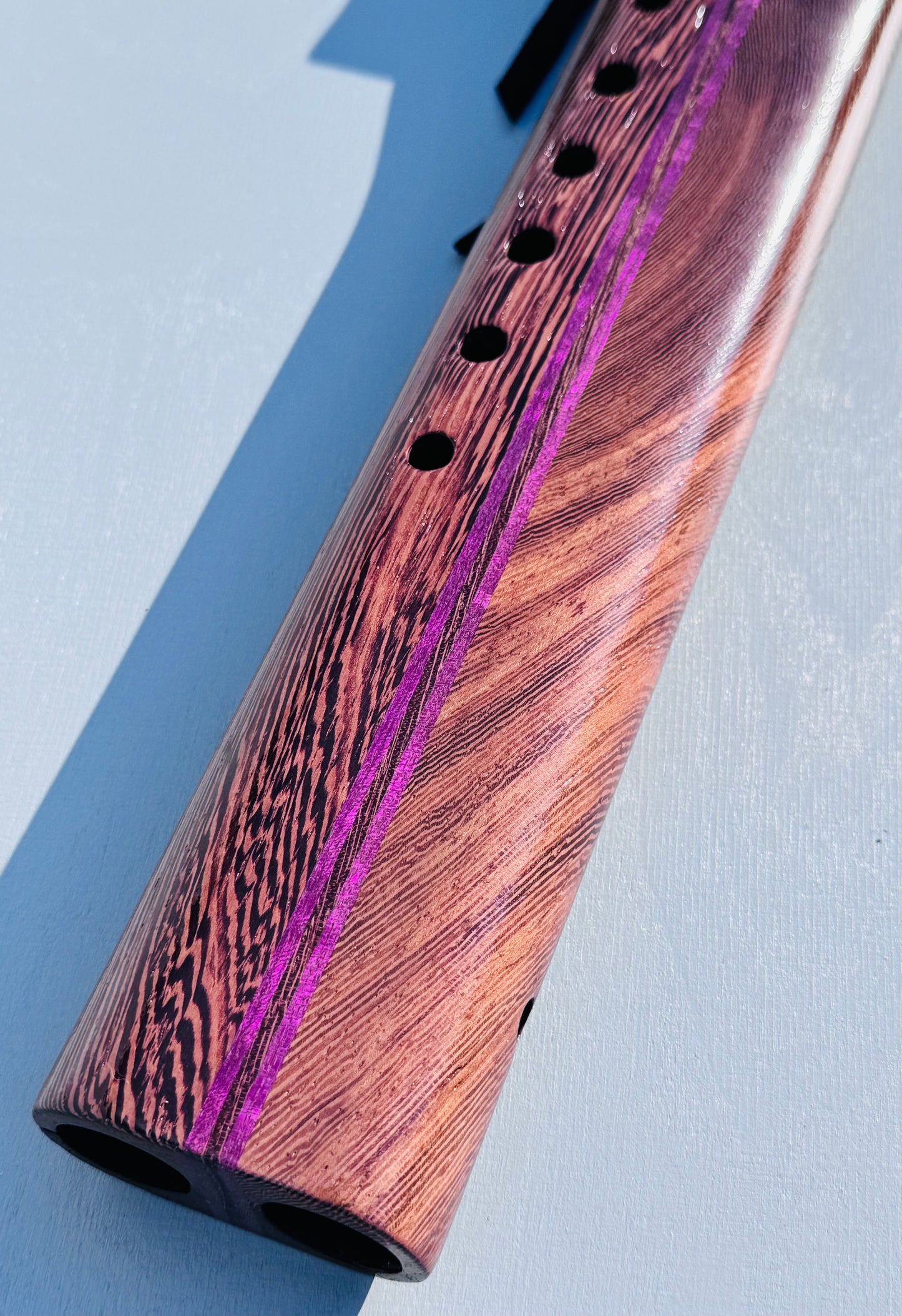 Native American style double flute Wenge A 432Hz