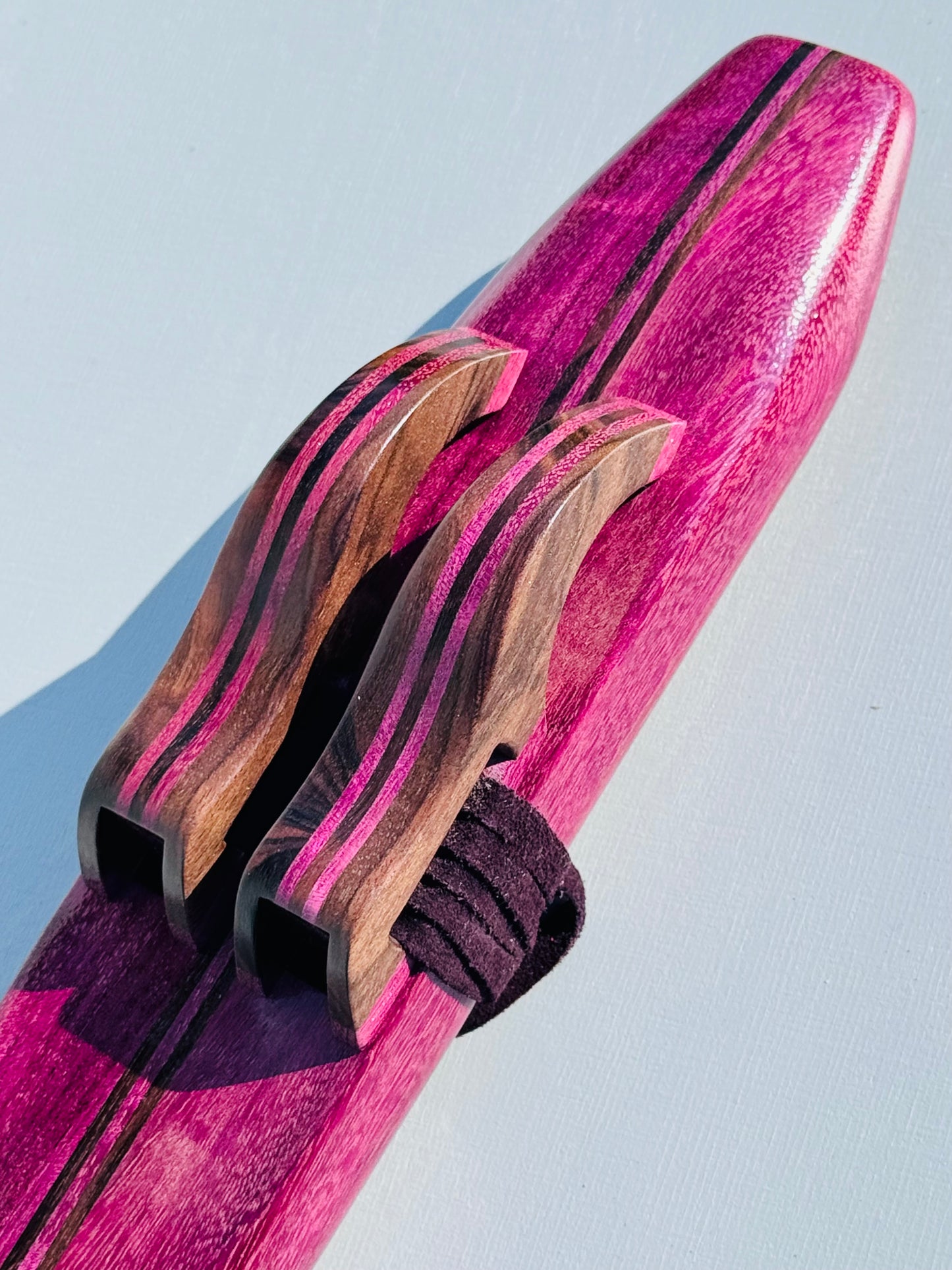 Native American style double flute Purple heart A 440Hz