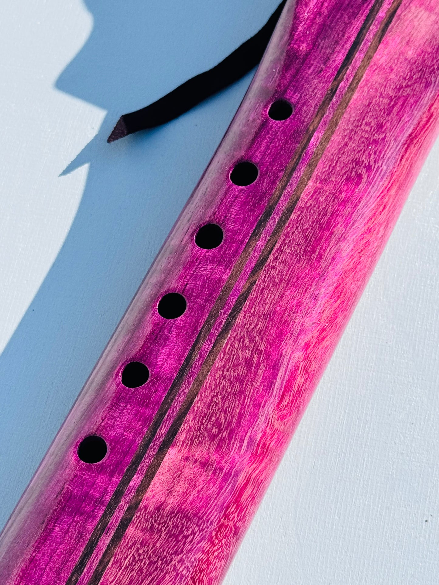 Native American style double flute Purple heart A 440Hz