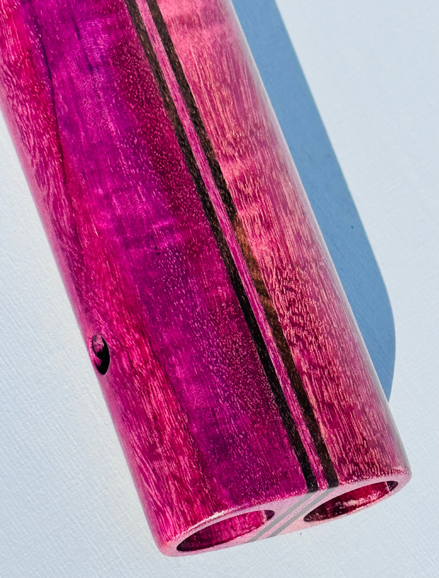 Native American style double flute Purple heart A 440Hz