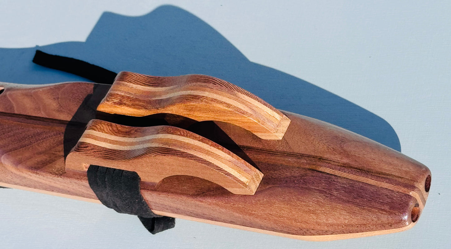 Native American style double flute Walnut A 432Hz