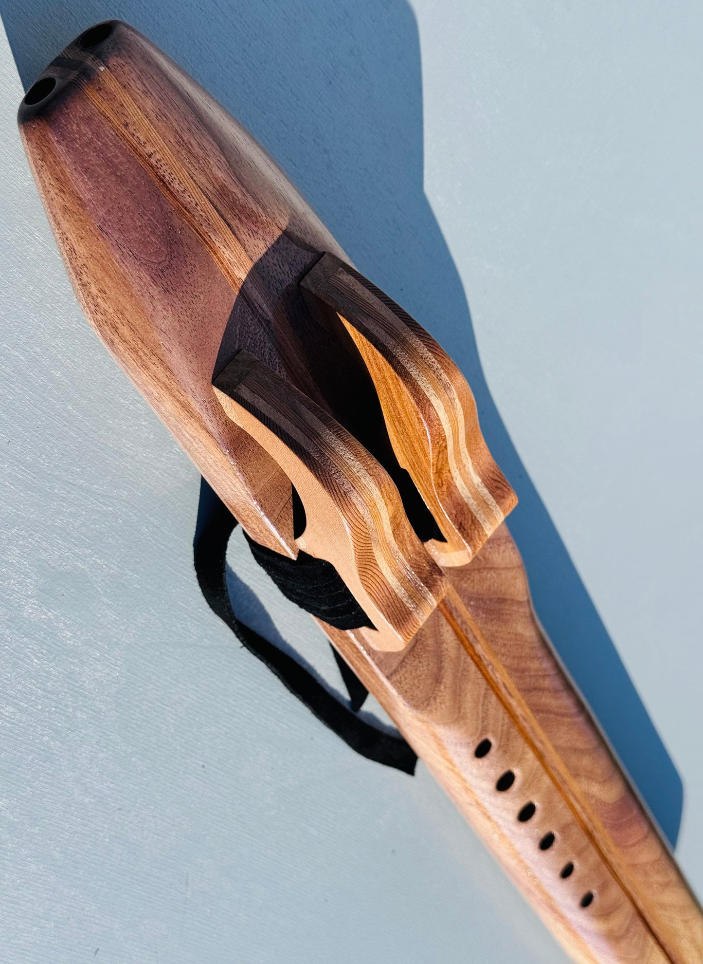 Native American style double flute Walnut A 432Hz