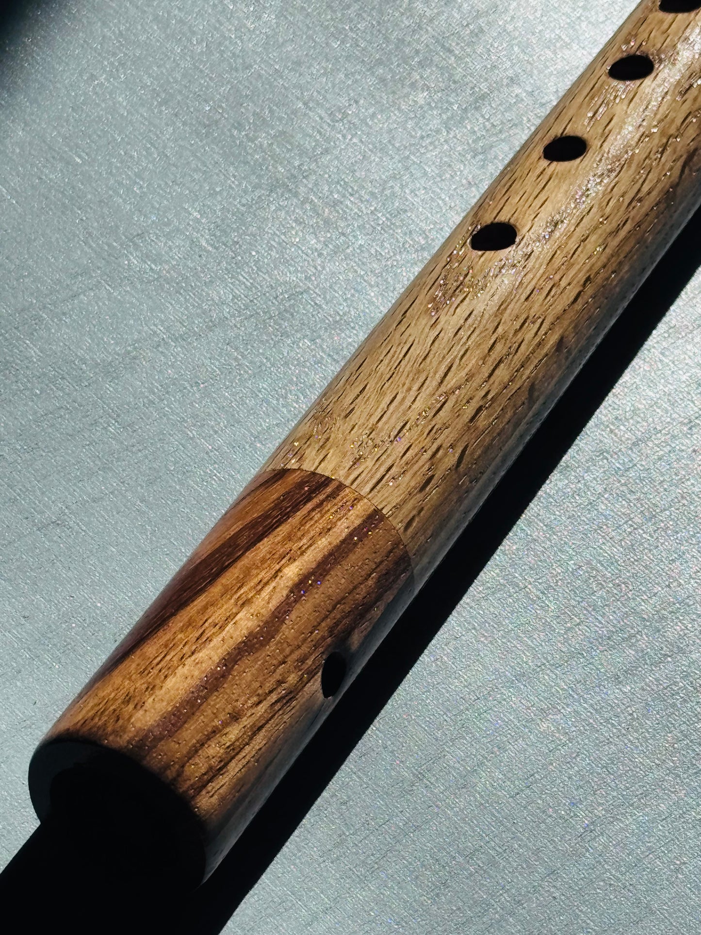 Native American style flute Oak&Zebrano A 440Hz