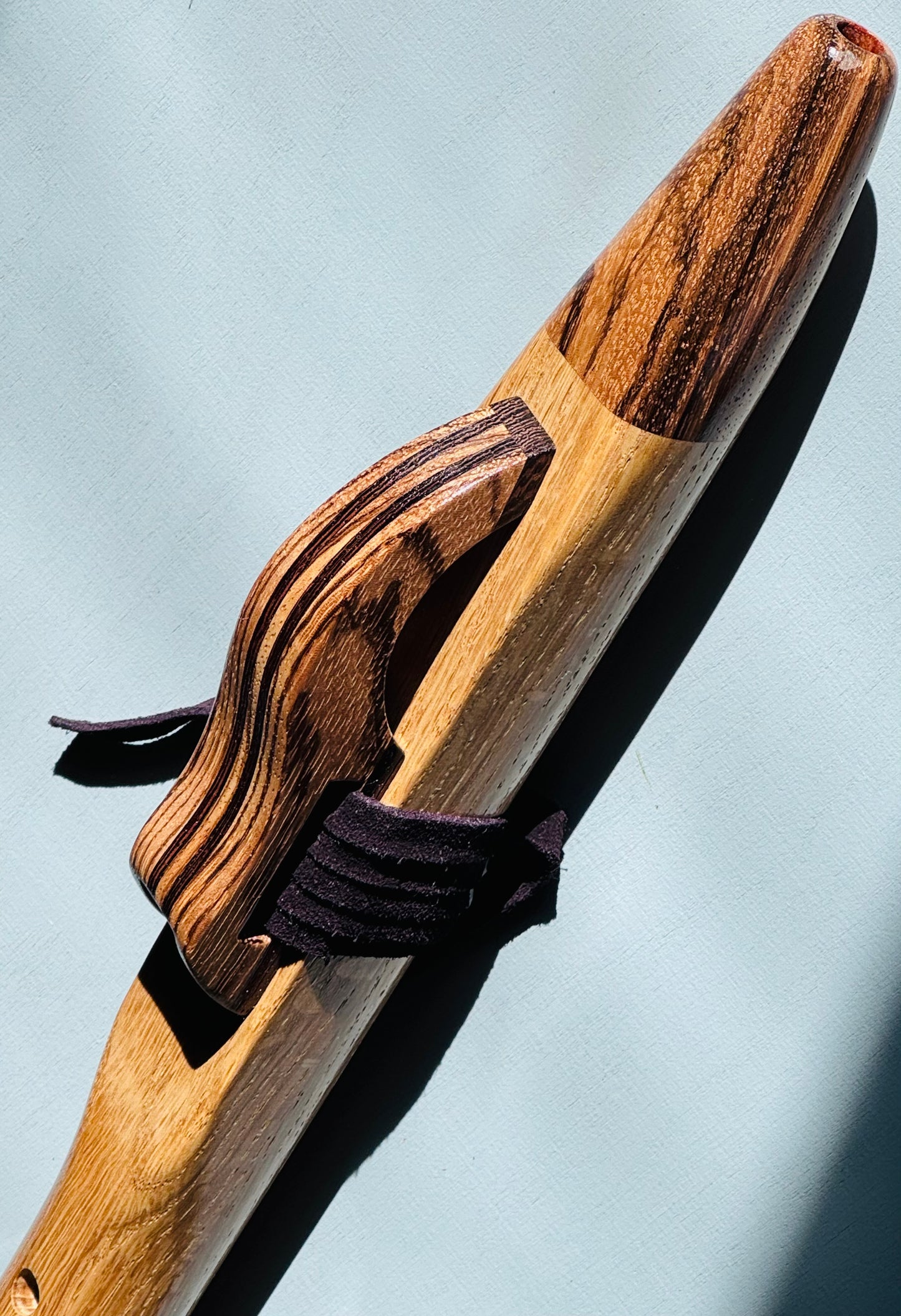 Native American style flute Oak&Zebrano A 440Hz
