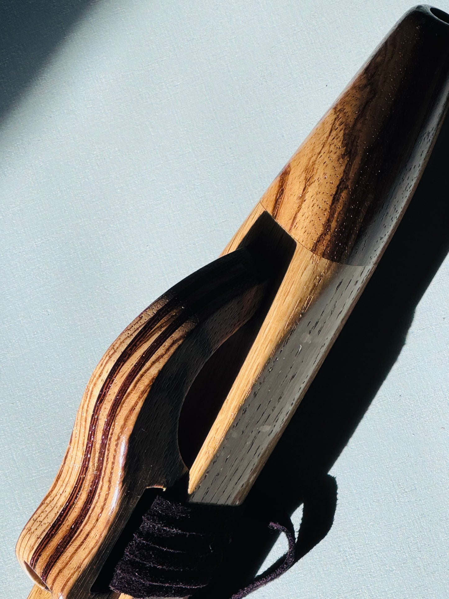 Native American style flute Oak&Zebrano A 440Hz