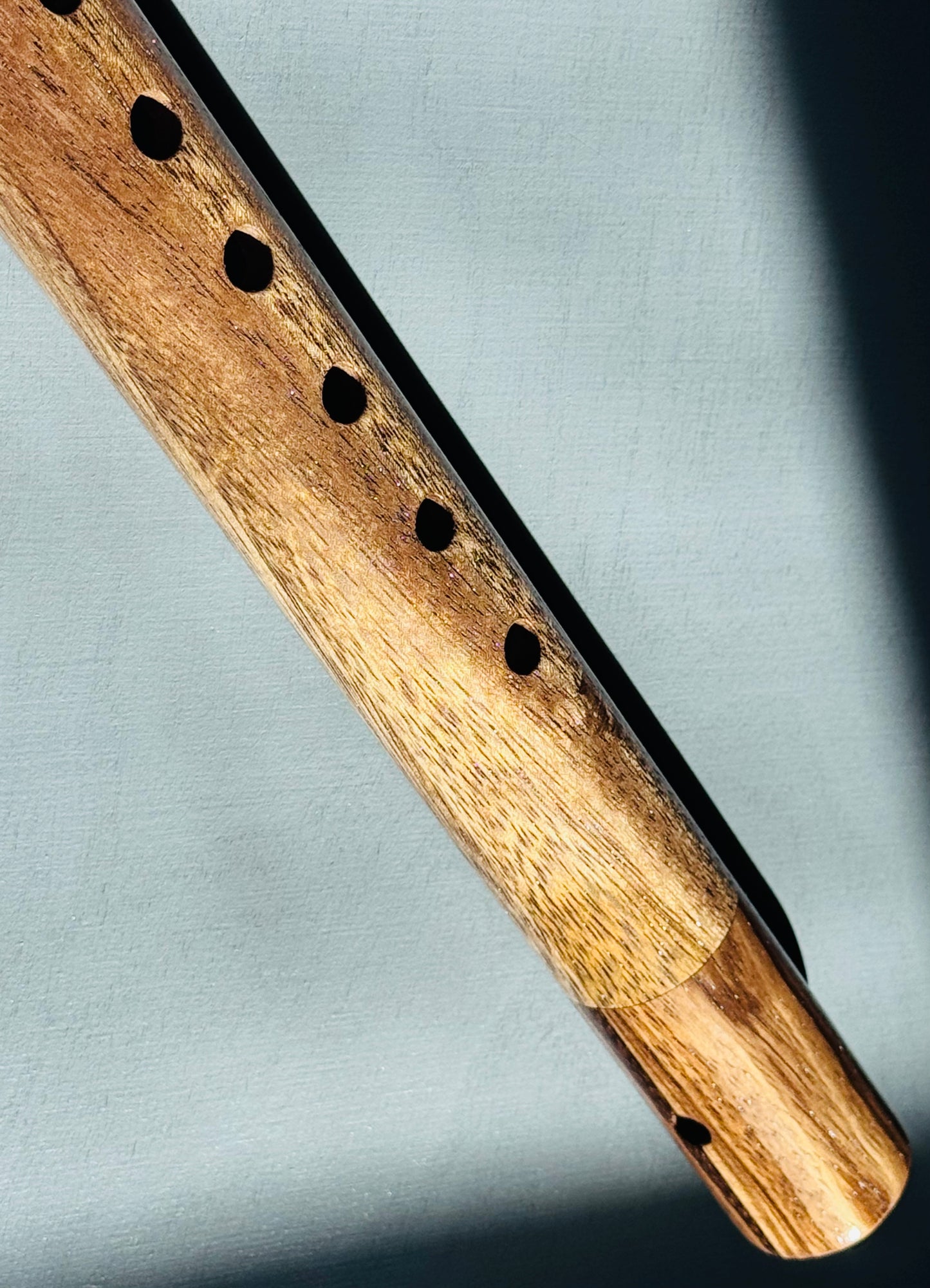 Native American style flute Teak&zebrano A 432Hz
