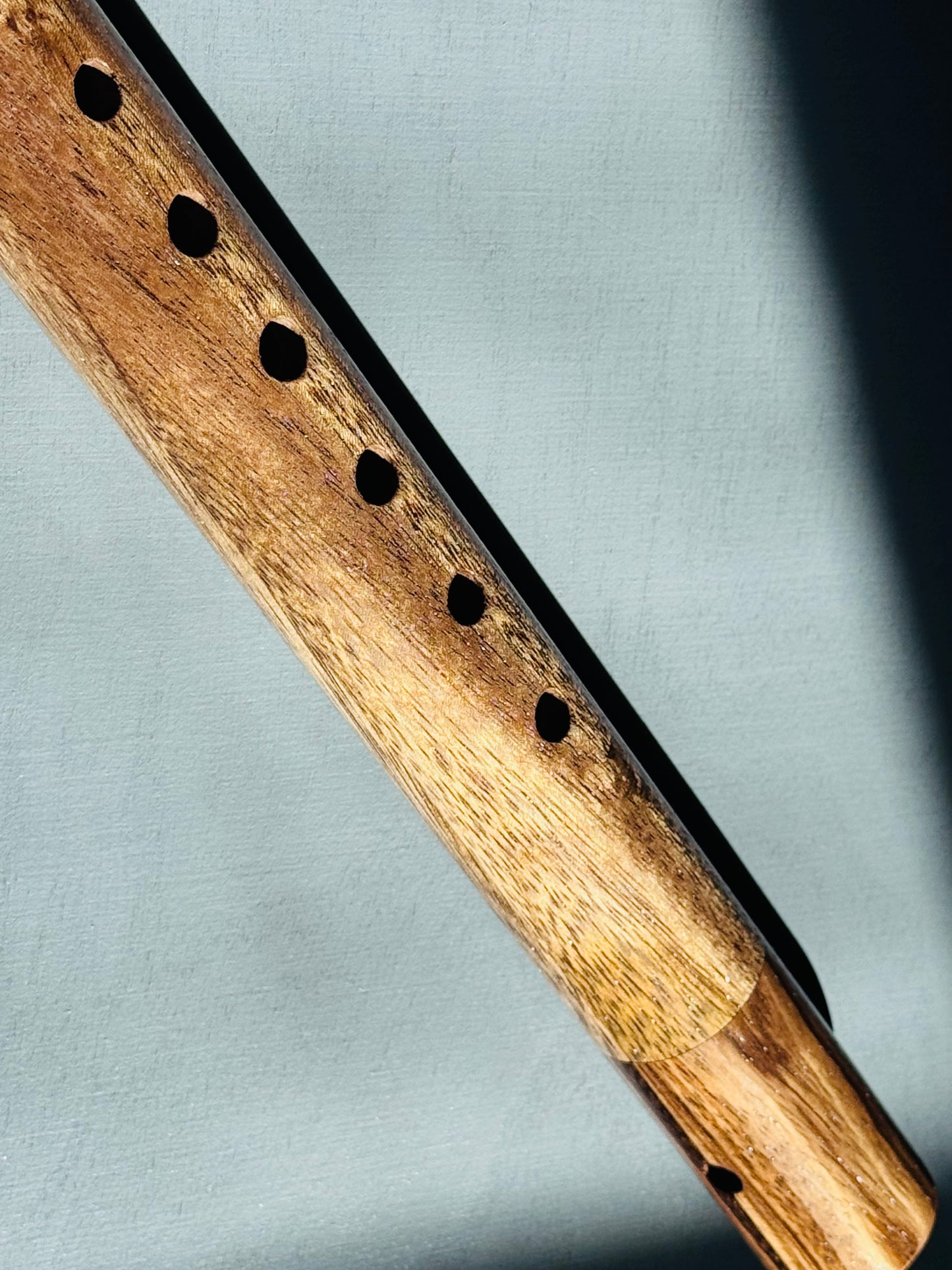 Native American style flute Teak&zebrano A 432Hz