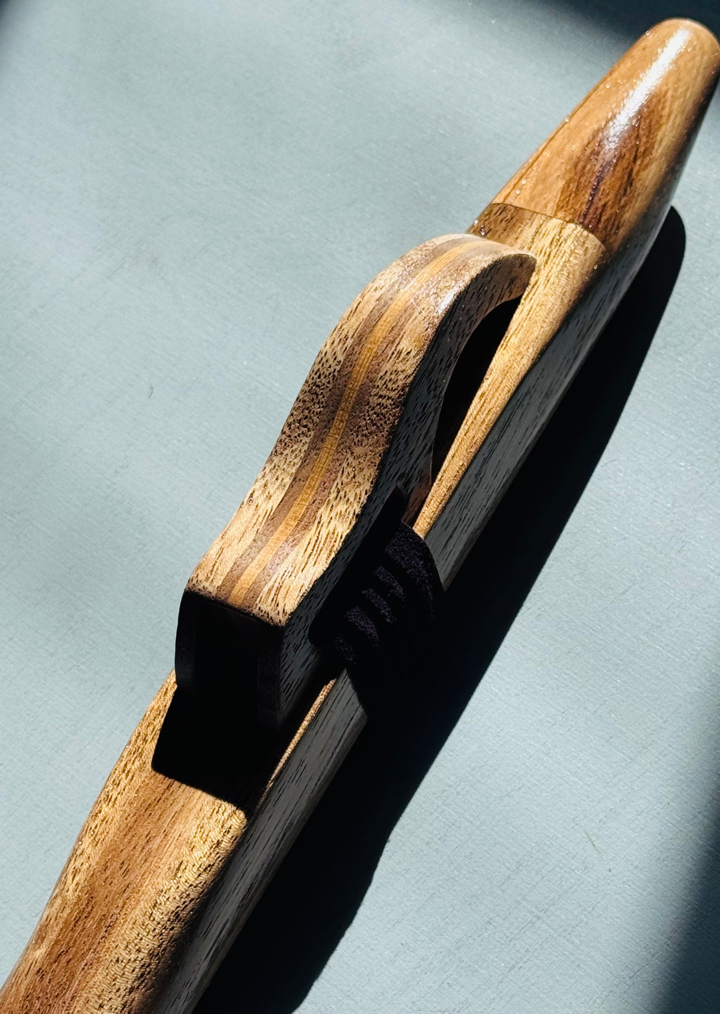 Native American style flute Teak&zebrano A 432Hz