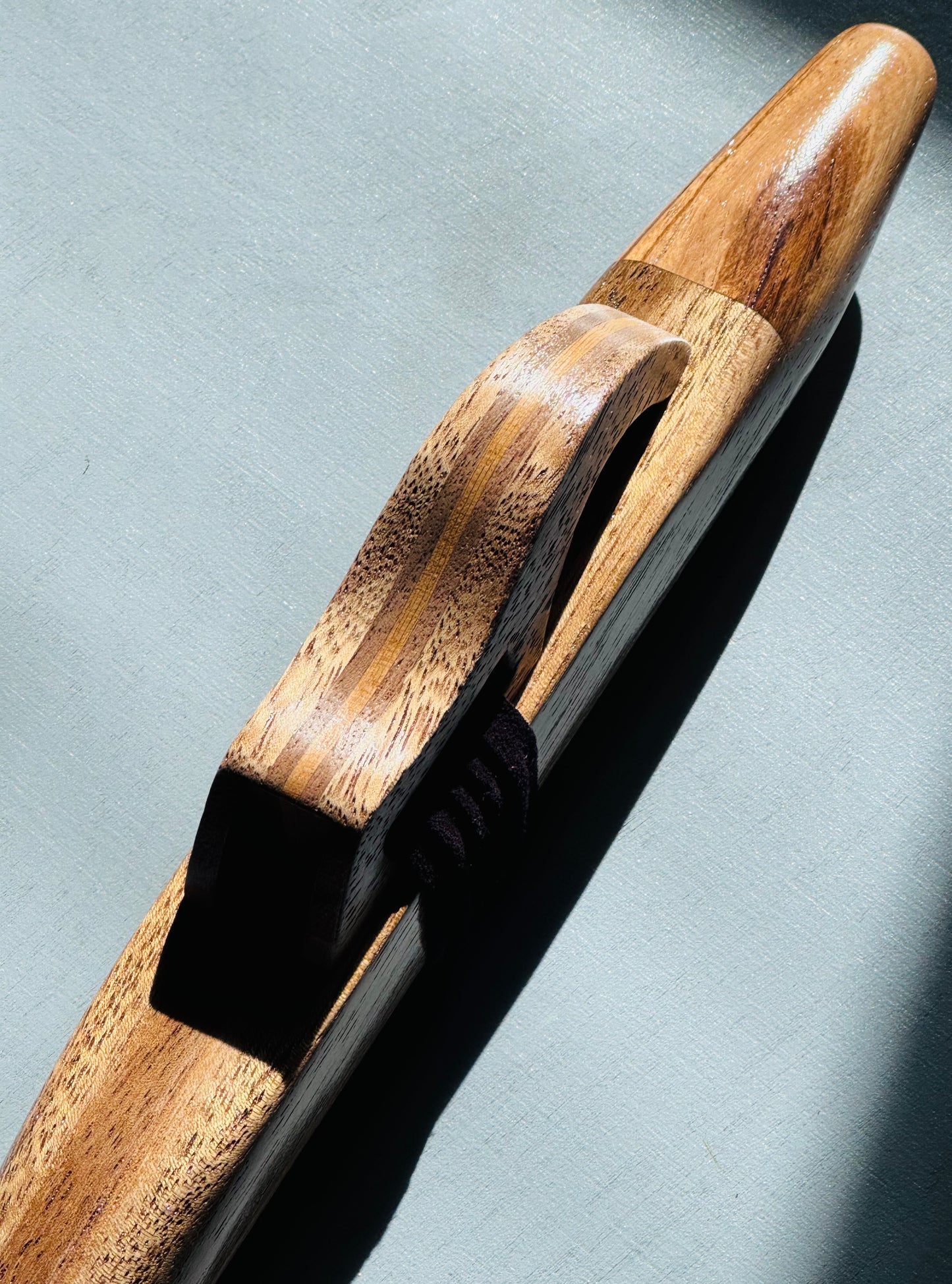 Native American style flute Teak&zebrano A 432Hz