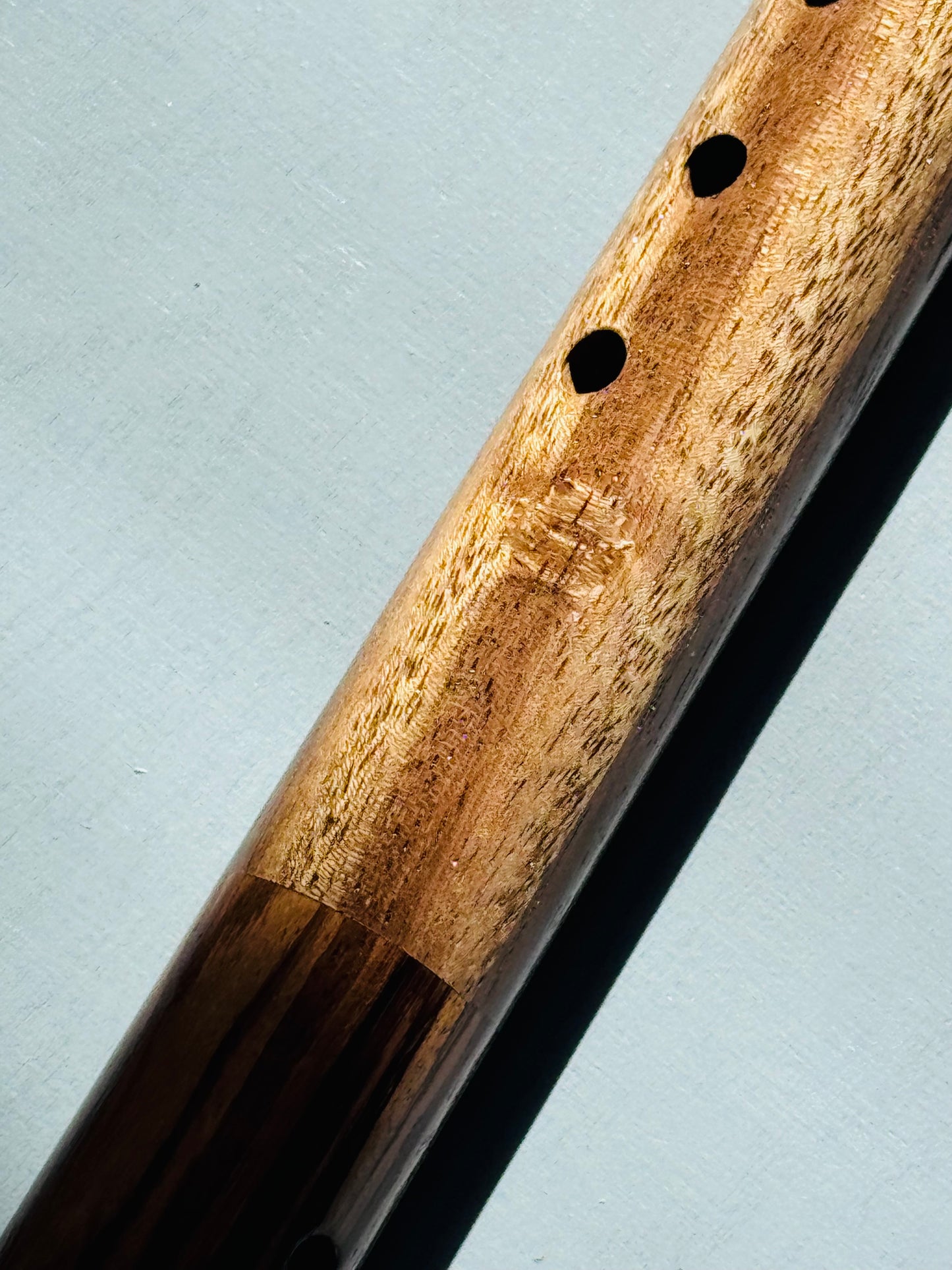 Native American style flute Teak&zebrano A 432Hz