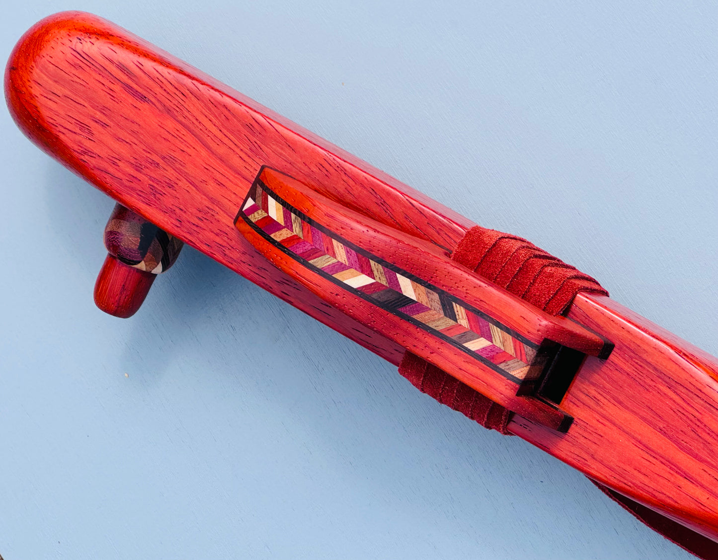 Native American style bass flute Red padouk low A 440Hz