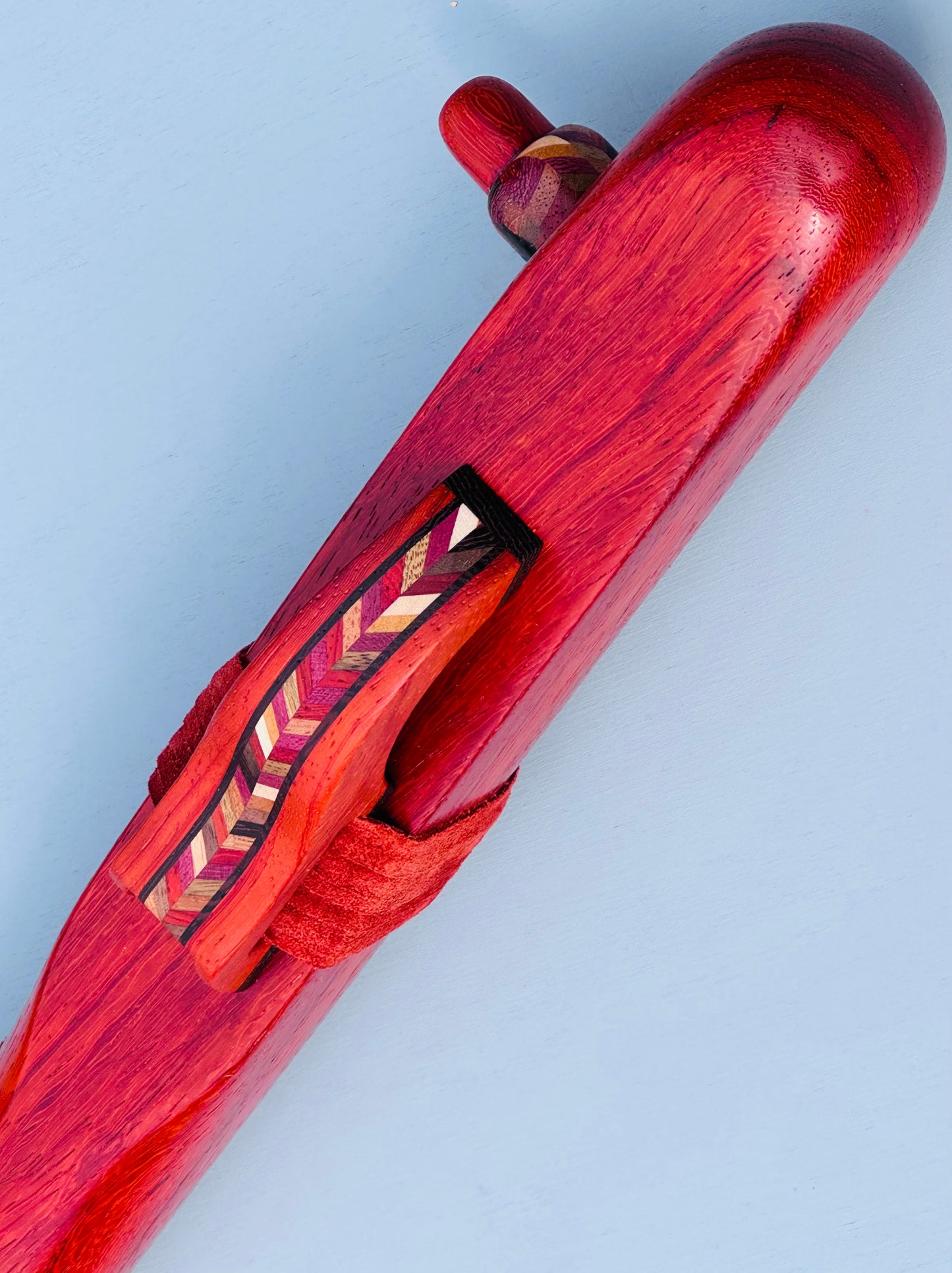 Native American style bass flute Red padouk low A 440Hz