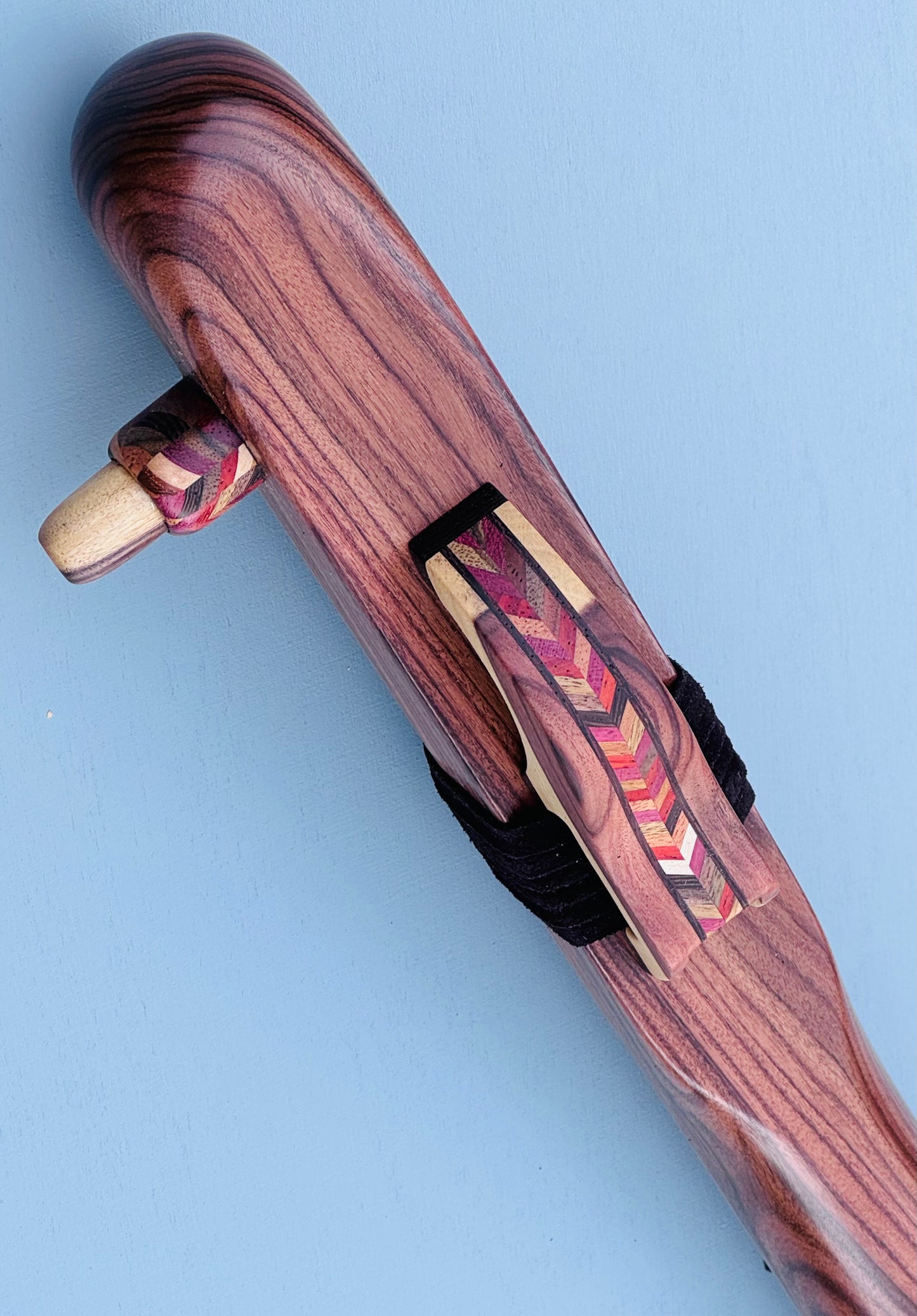 Native American style bass flute Polisander Low A 440Hz