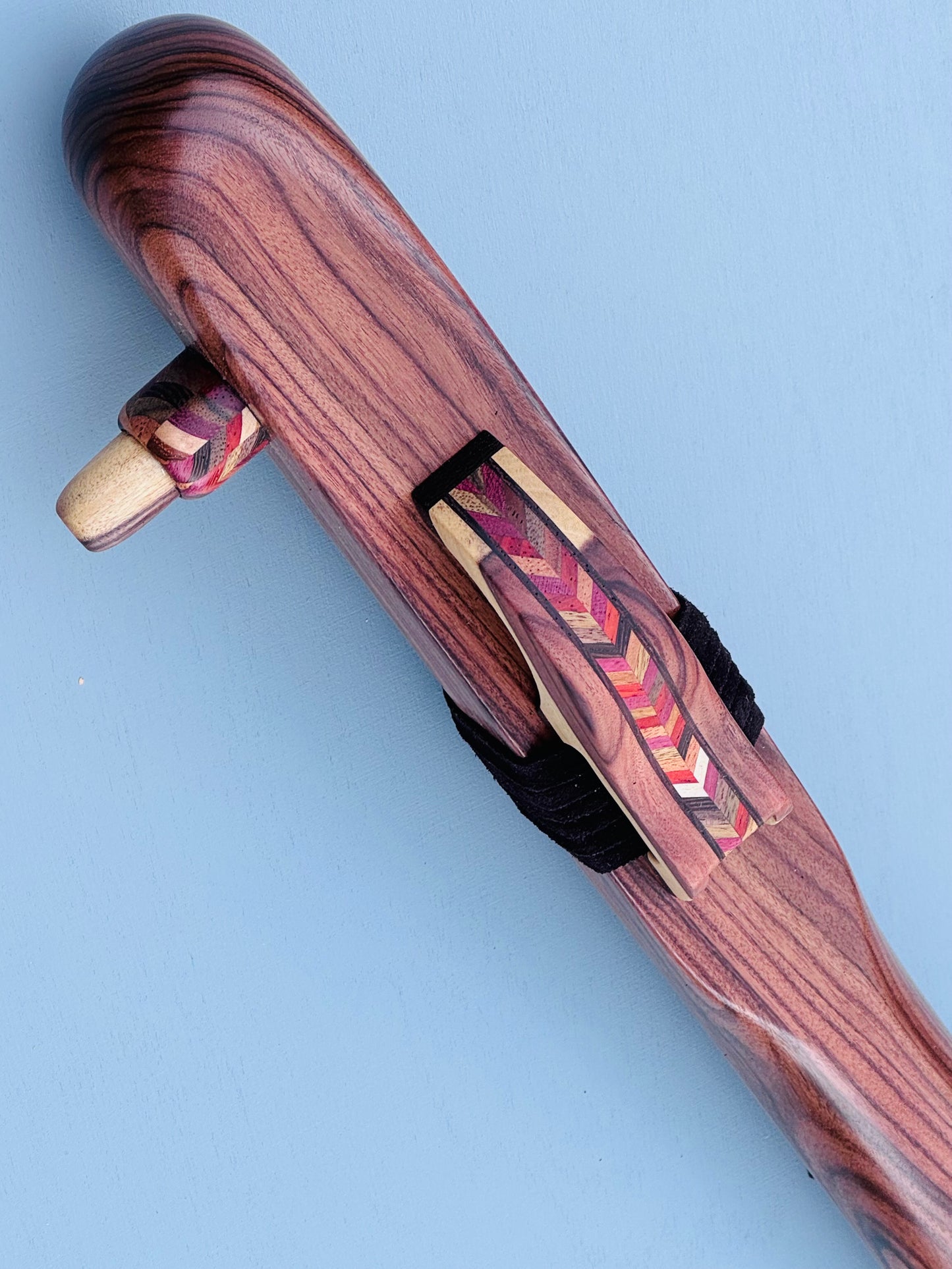 Native American style bass flute Polisander Low A 440Hz