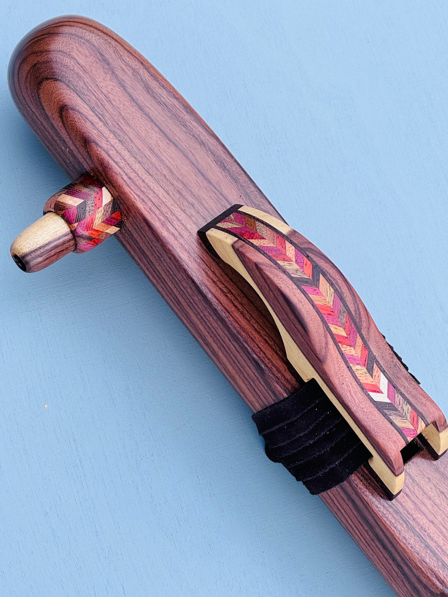 Native American style bass flute Polisander Low A 440Hz