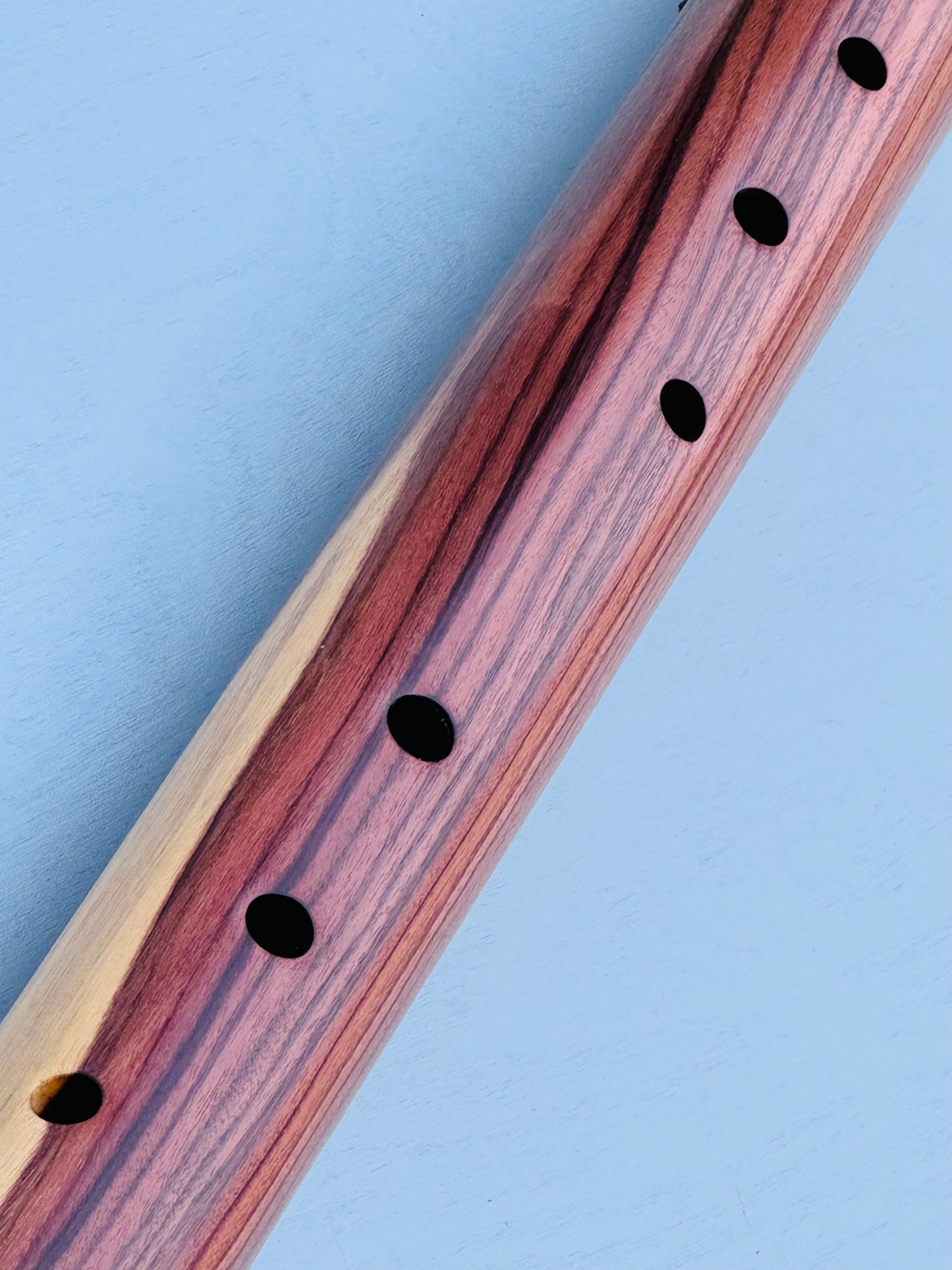 Native American style bass flute Polisander Low A 440Hz