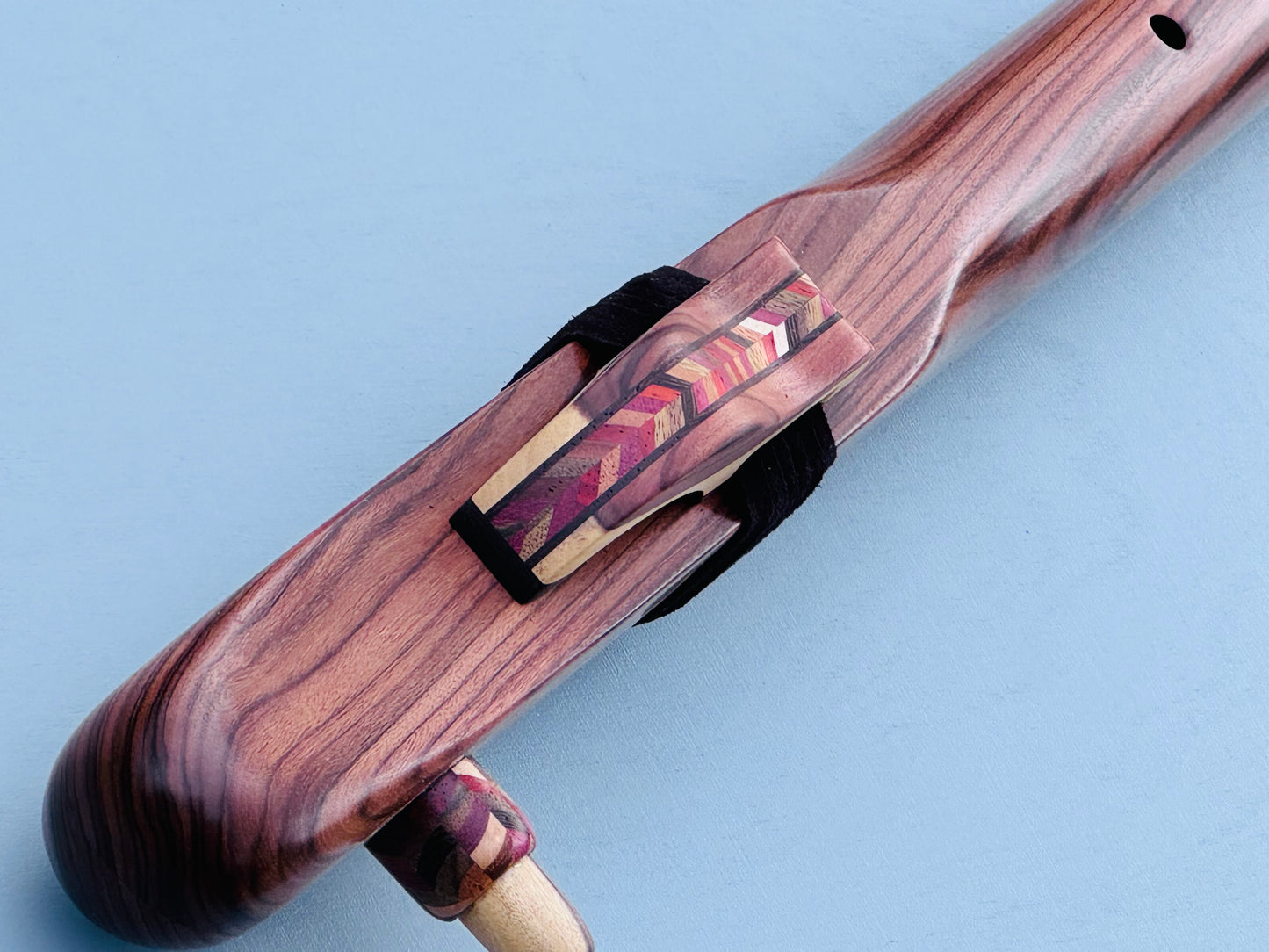 Native American style bass flute Polisander Low A 440Hz