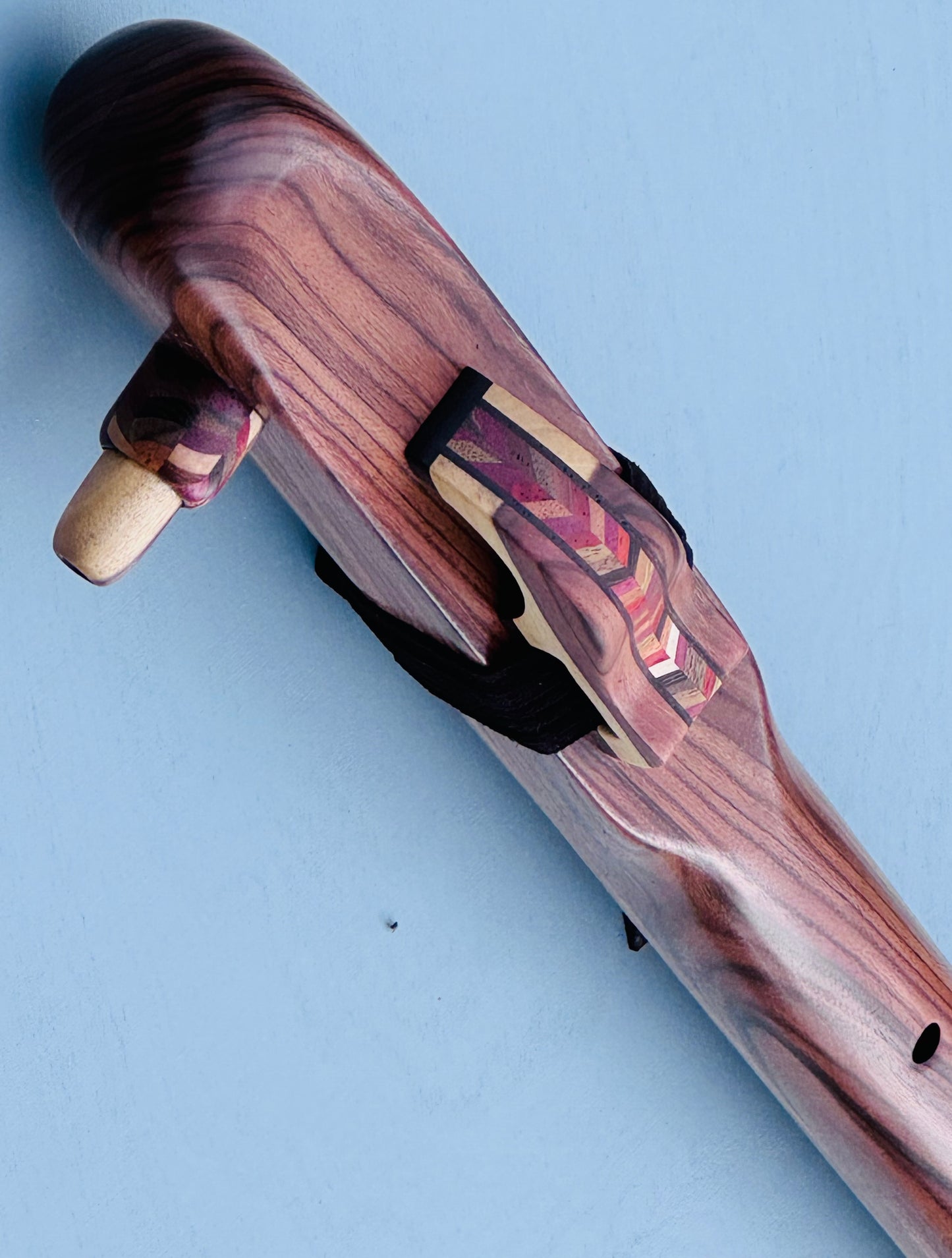 Native American style bass flute Polisander Low A 440Hz