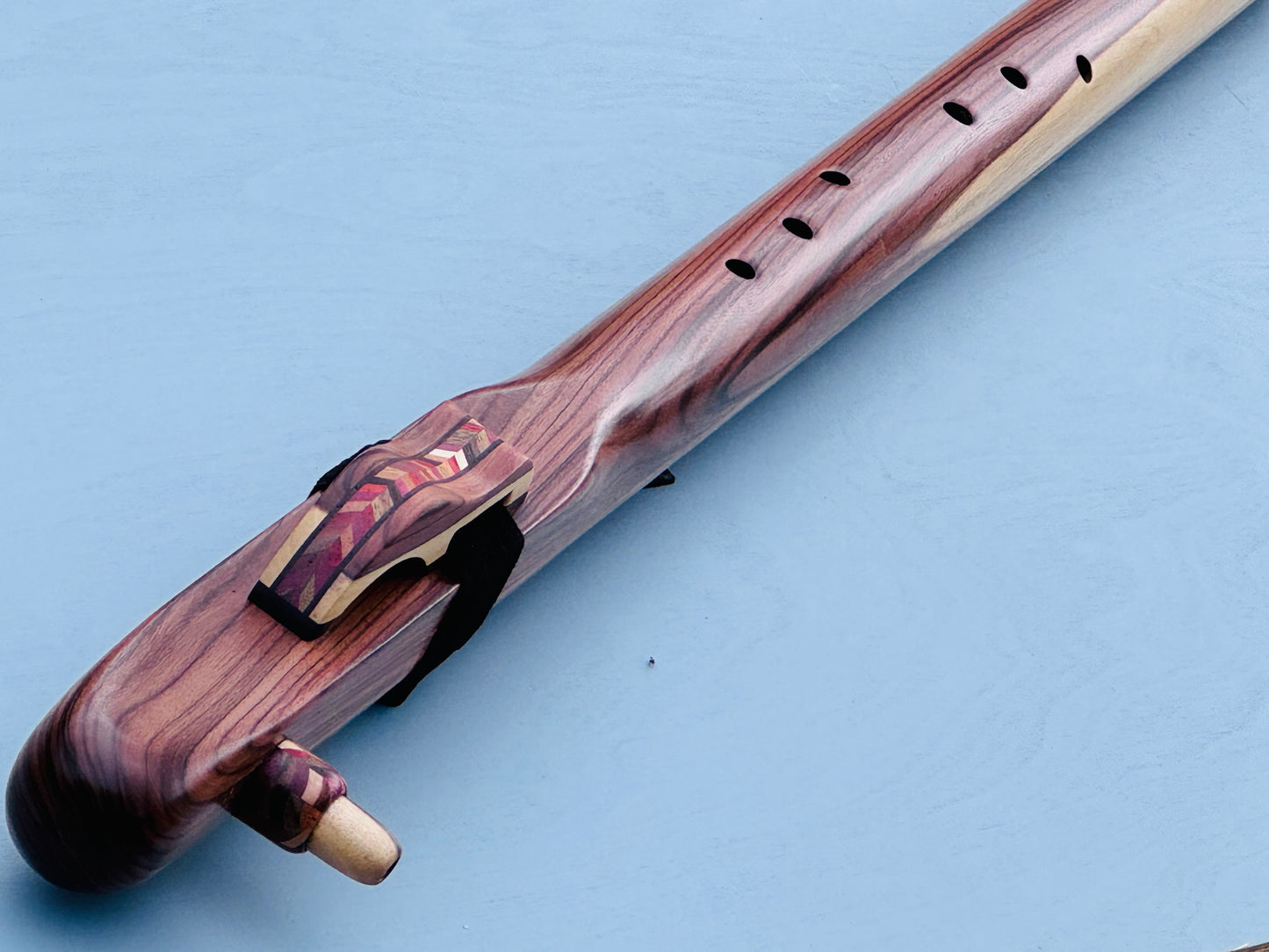 Native American style bass flute Polisander Low A 440Hz