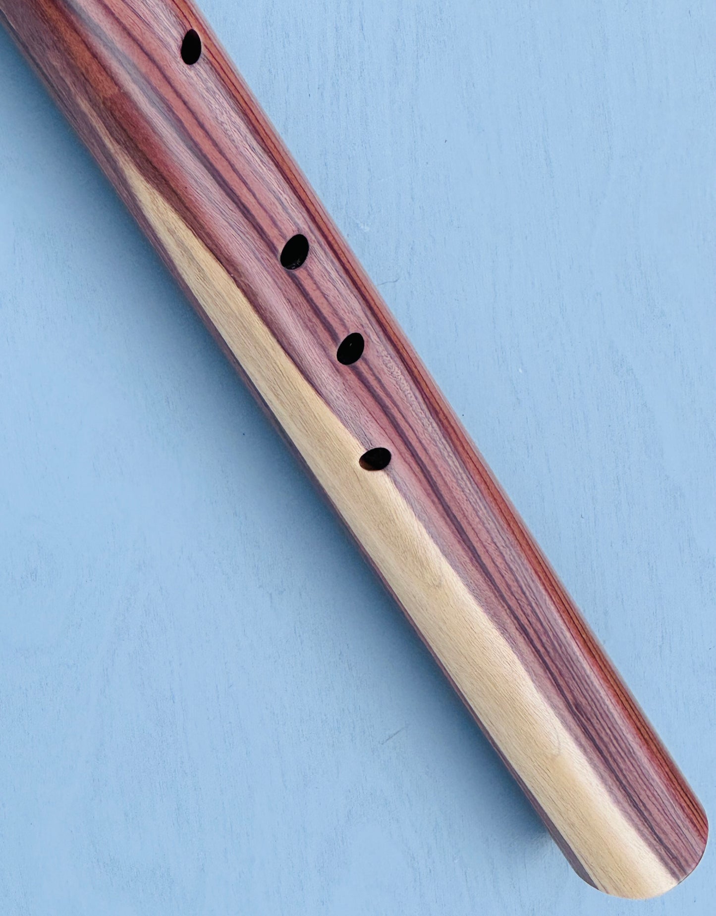 Native American style bass flute Polisander Low A 440Hz
