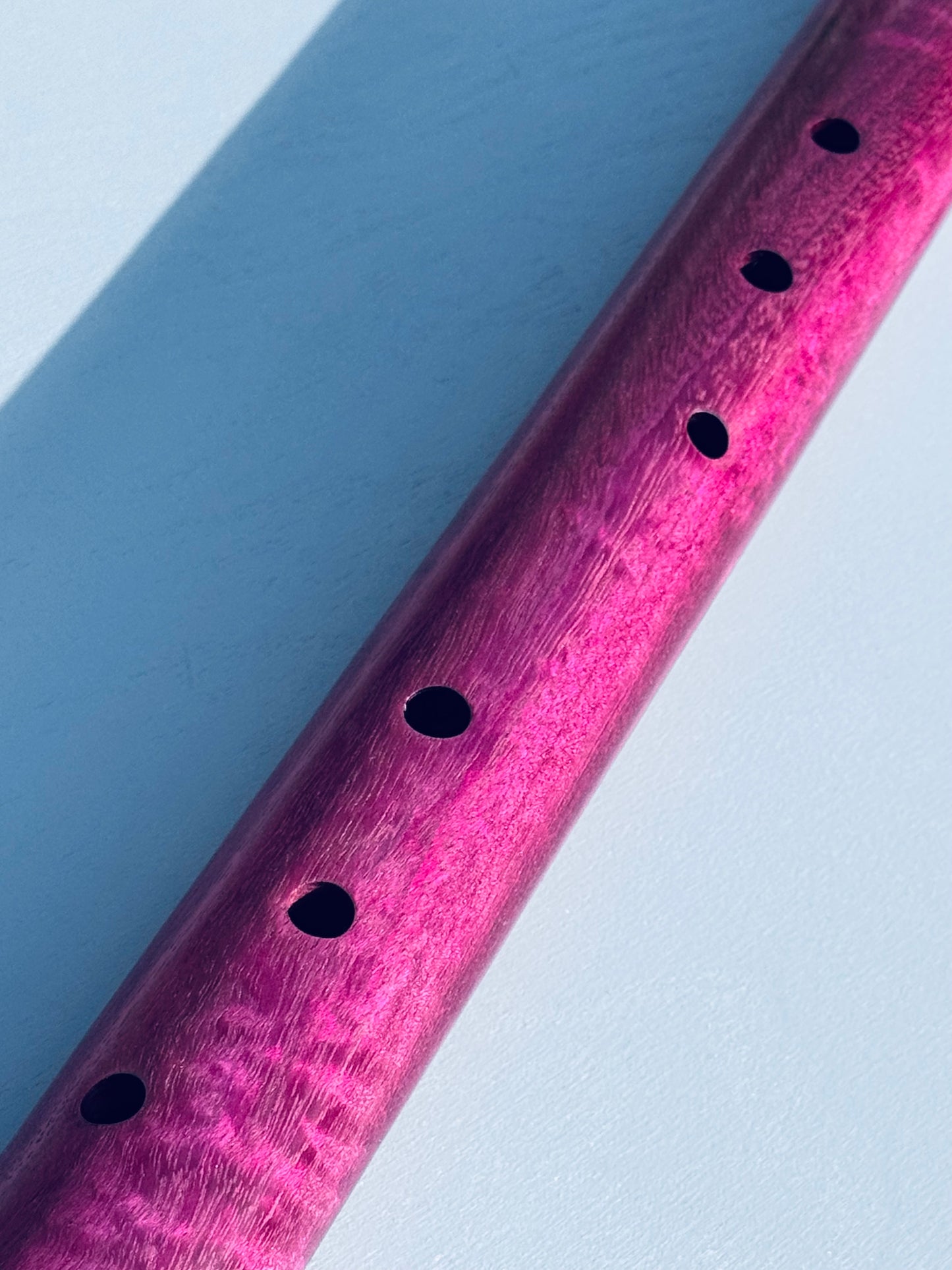 Native American style bass flute Purple heart low A 440Hz