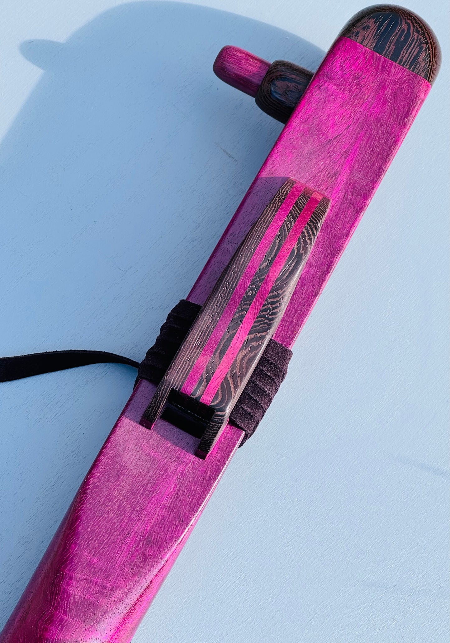 Native American style bass flute Purple heart low A 440Hz