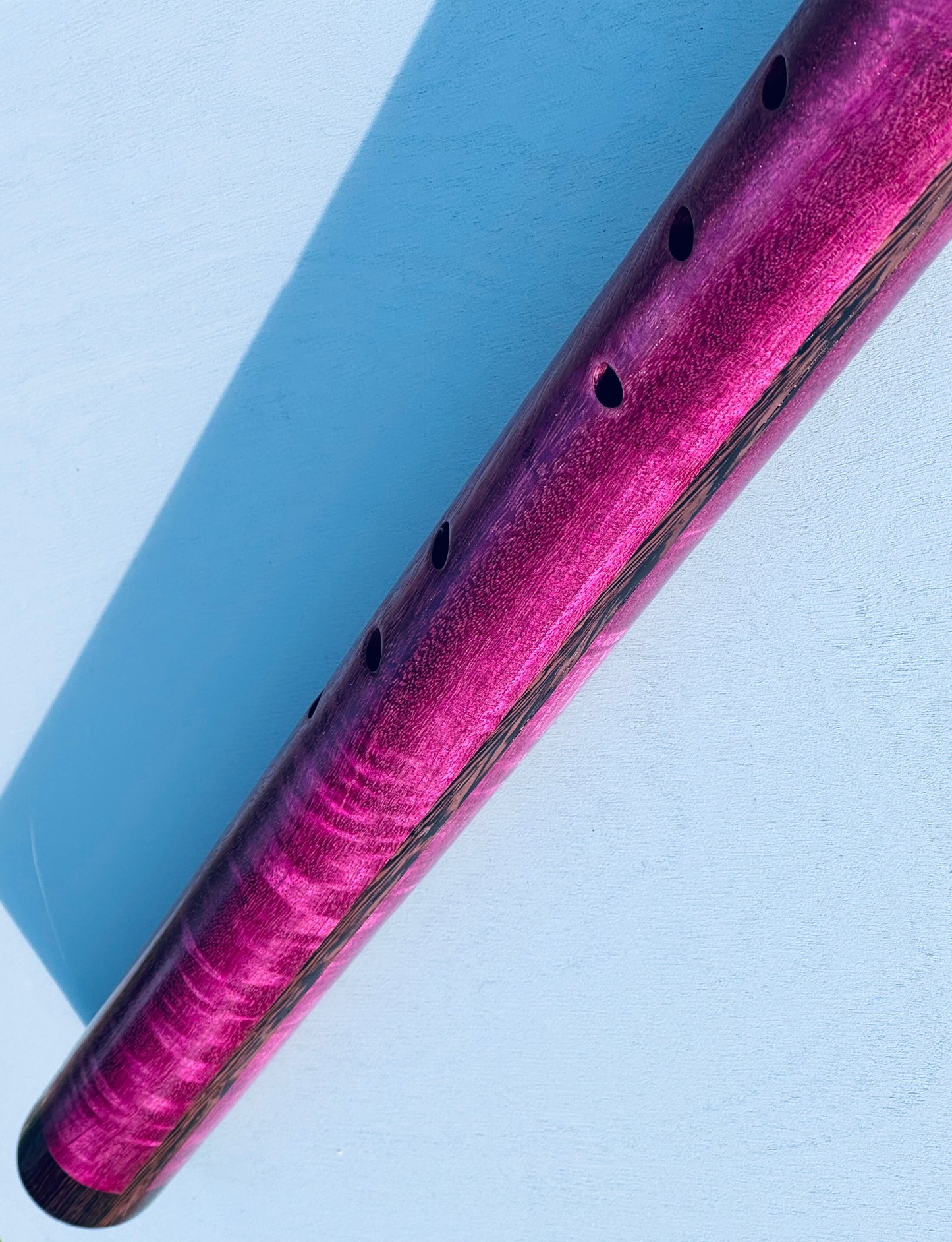 Native American style bass flute Purple heart low A 440Hz