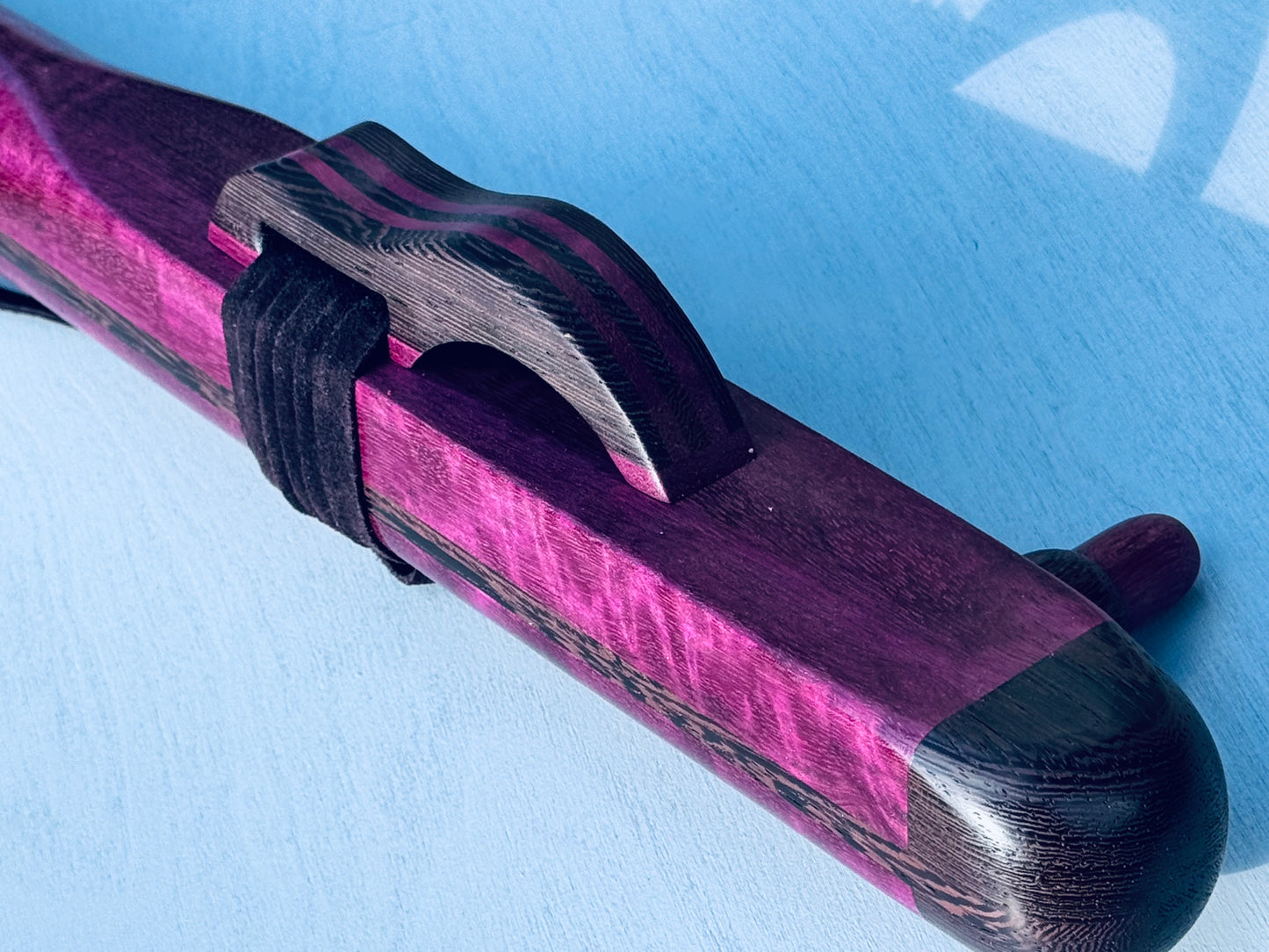 Native American style bass flute Purple heart low A 440Hz