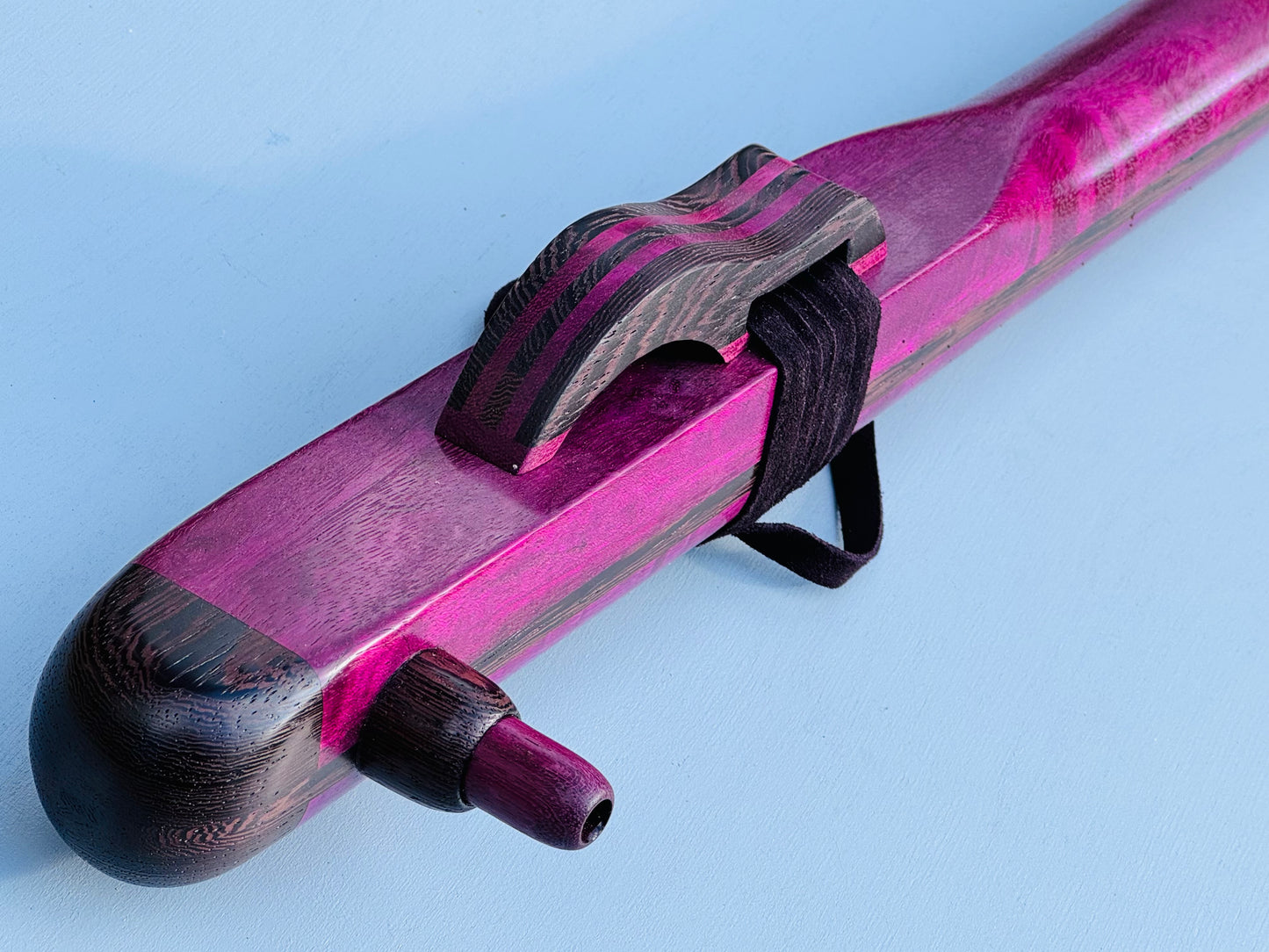 Native American style bass flute Purple heart low A 440Hz